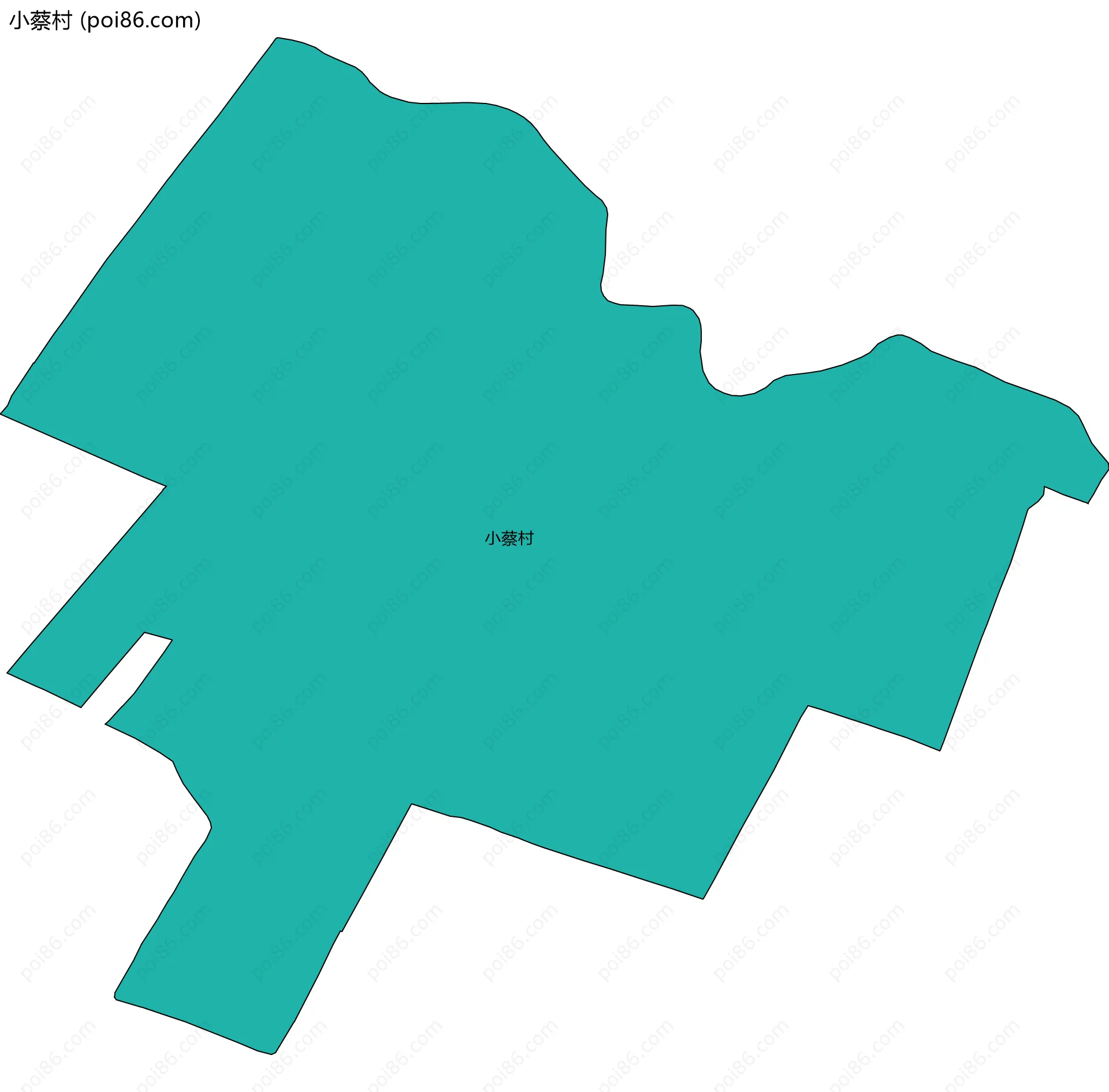 小蔡村边界地图