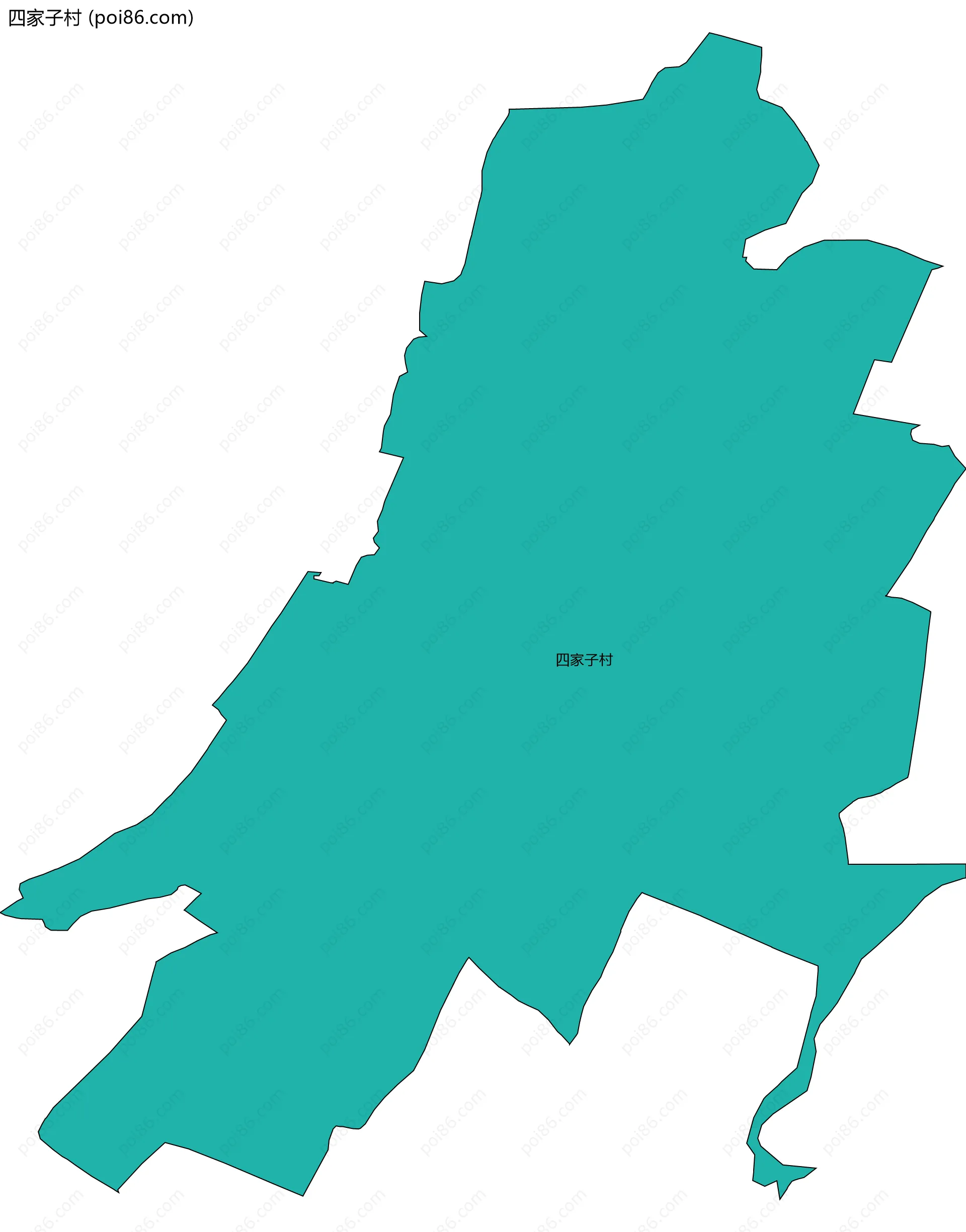 四家子村边界地图