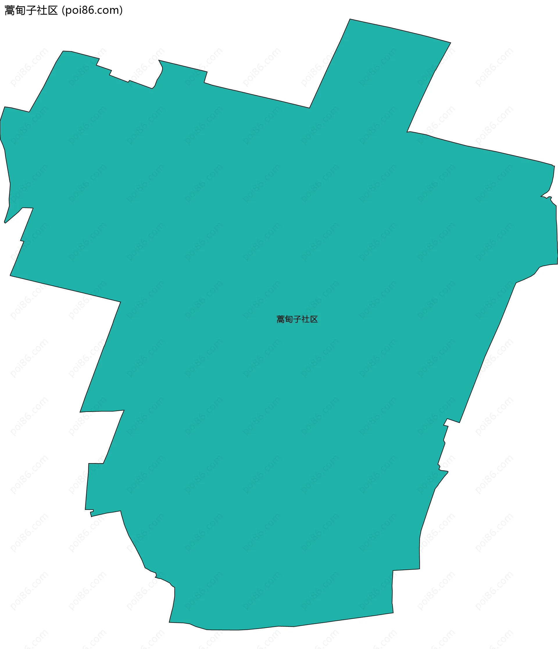 蒿甸子社区边界地图