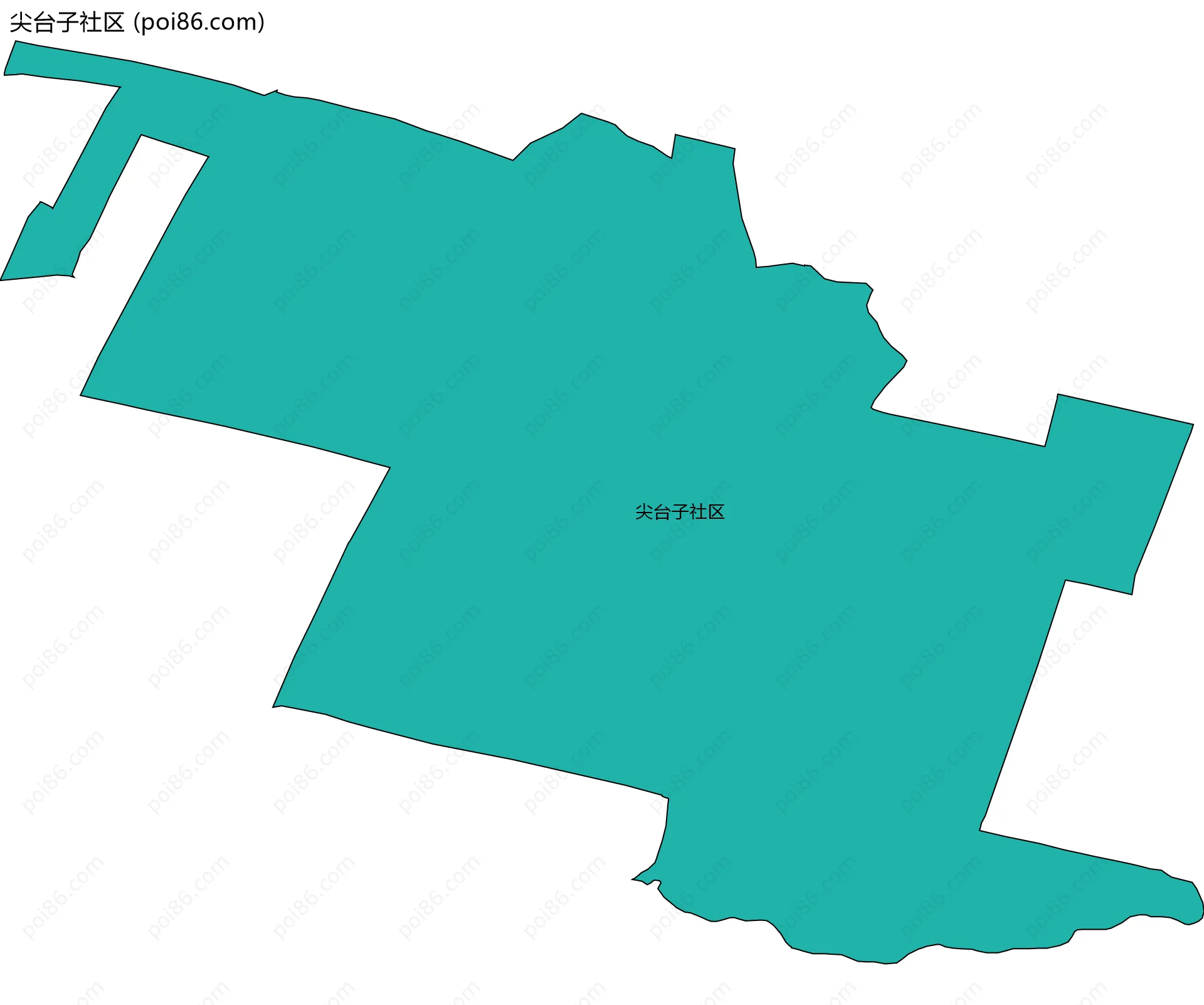 尖台子社区边界地图