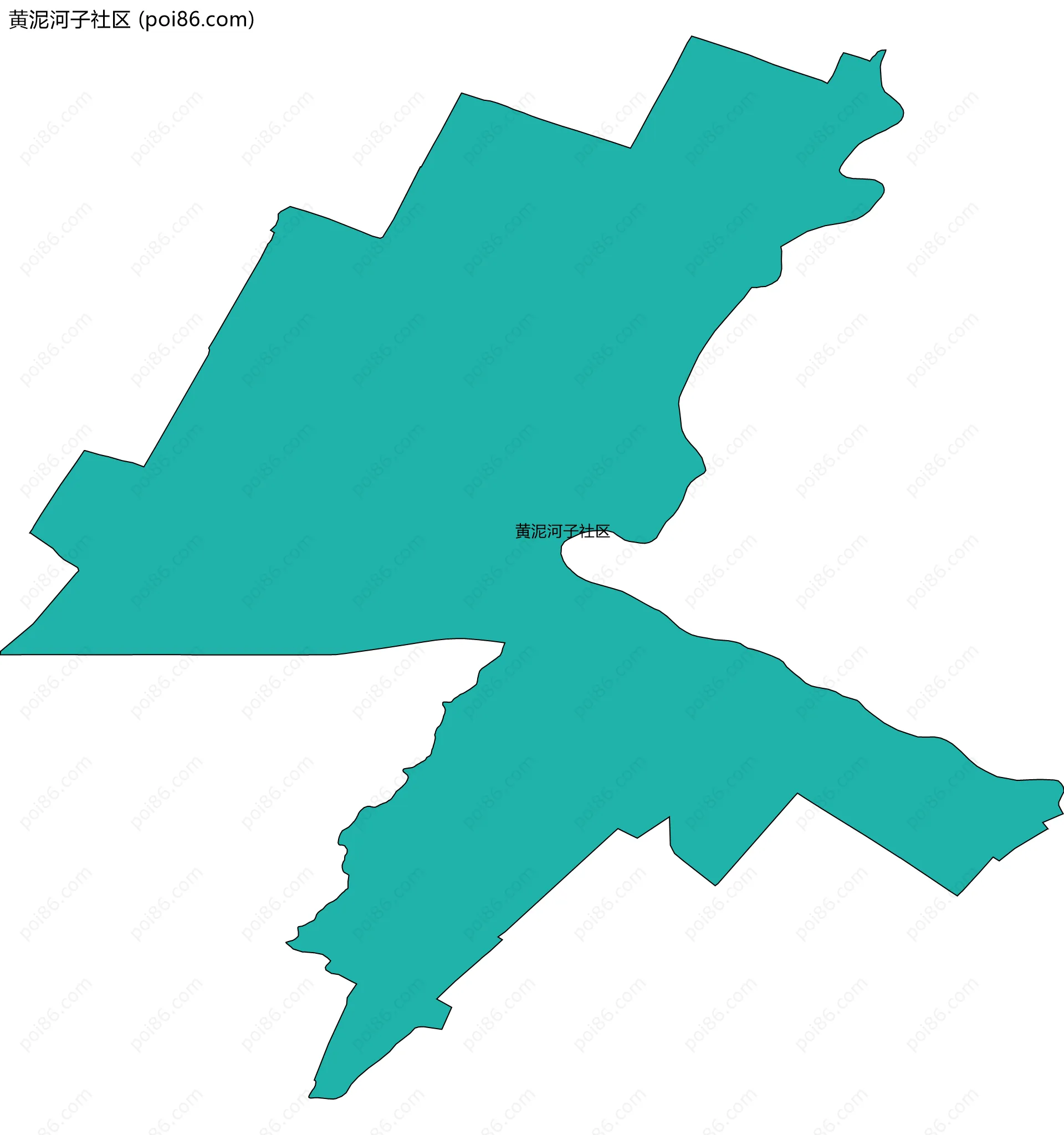 黄泥河子社区边界地图