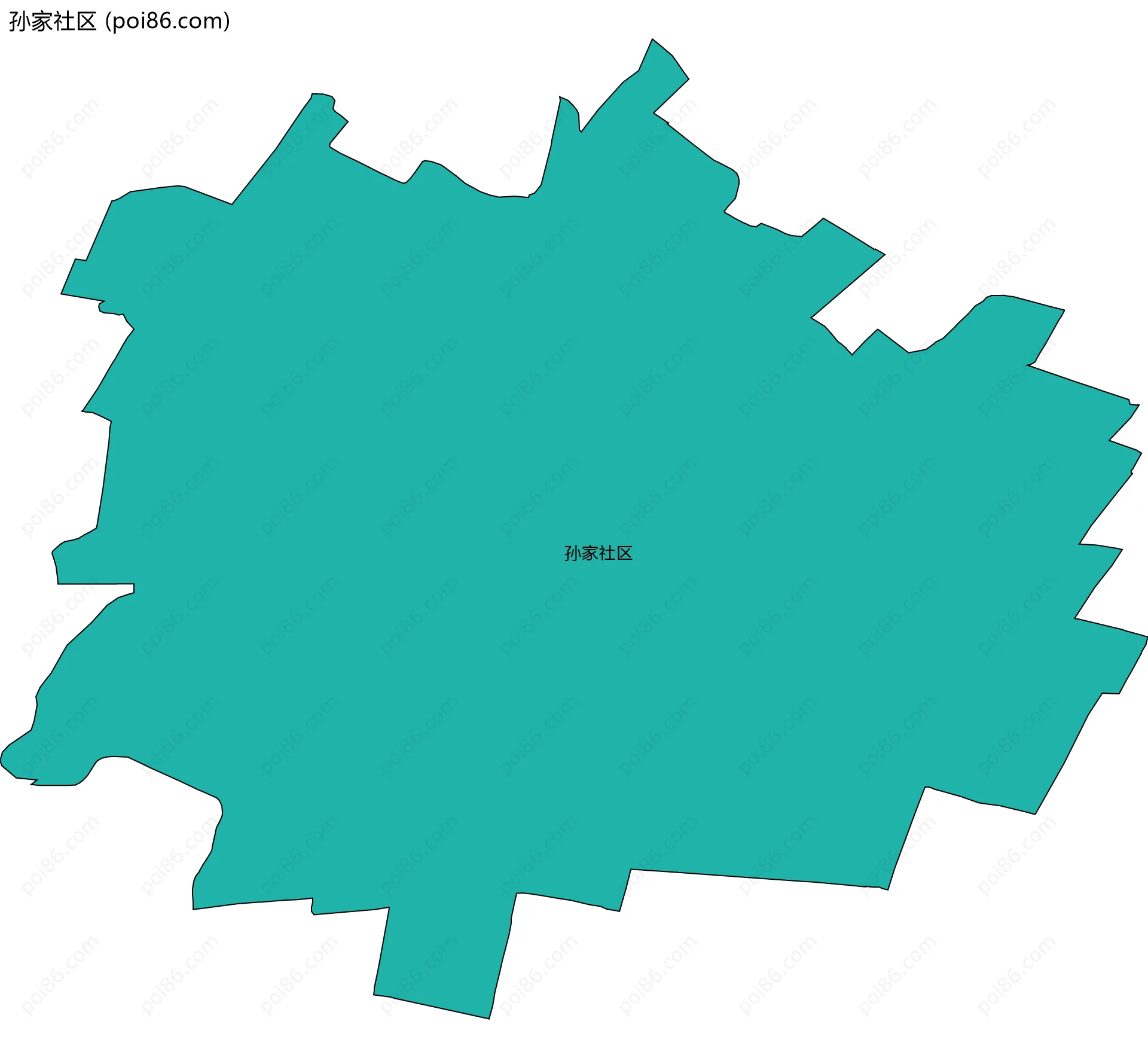 孙家社区边界地图