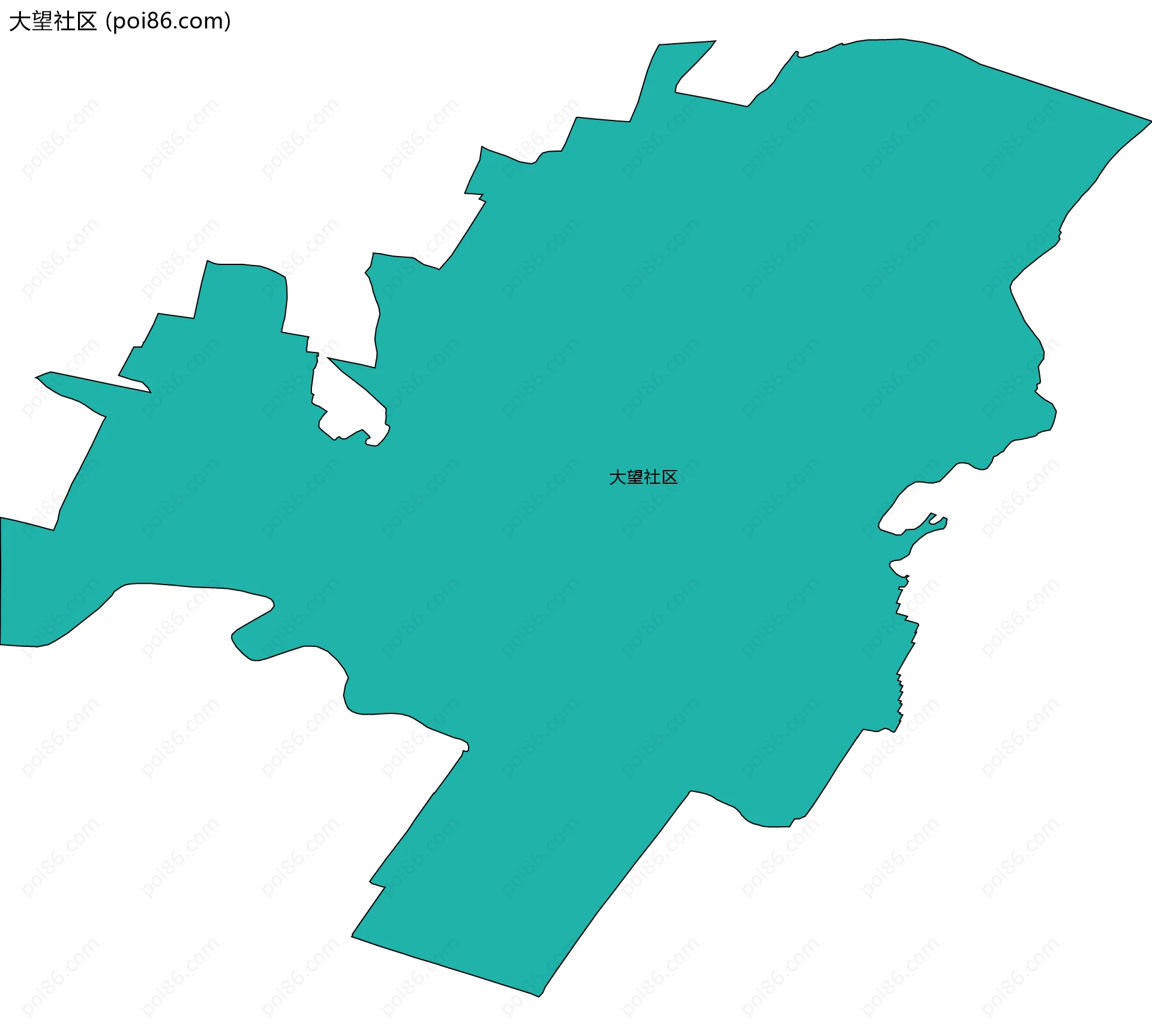 大望社区边界地图