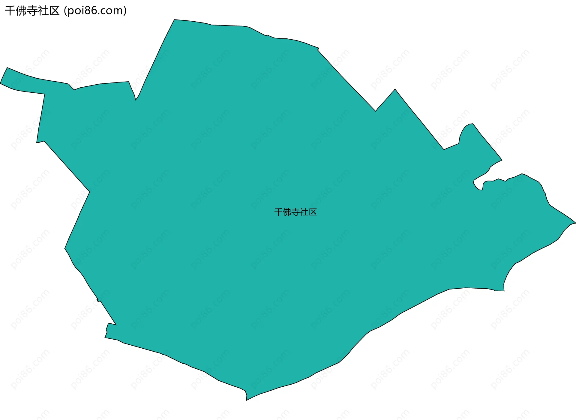 千佛寺社区边界地图