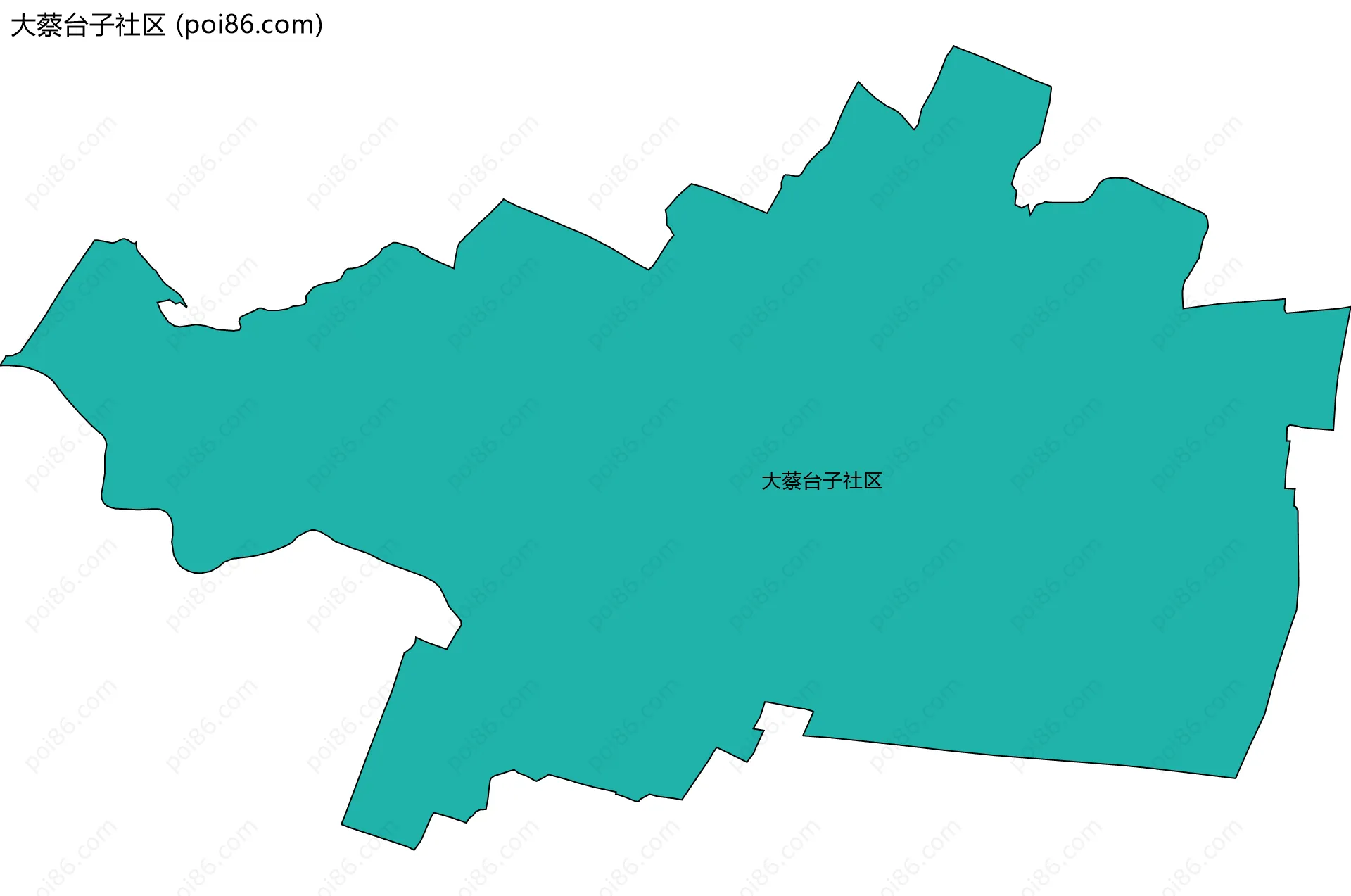 大蔡台子社区边界地图