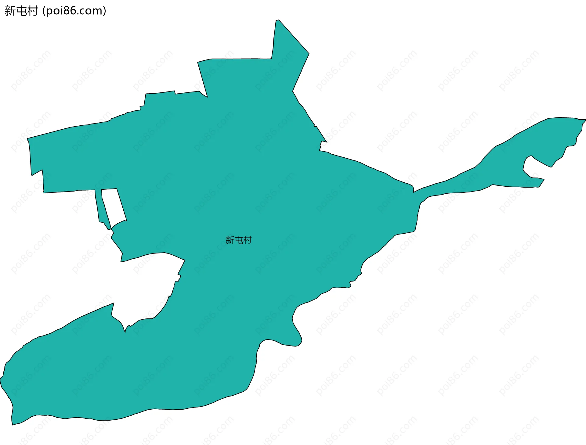 新屯村边界地图