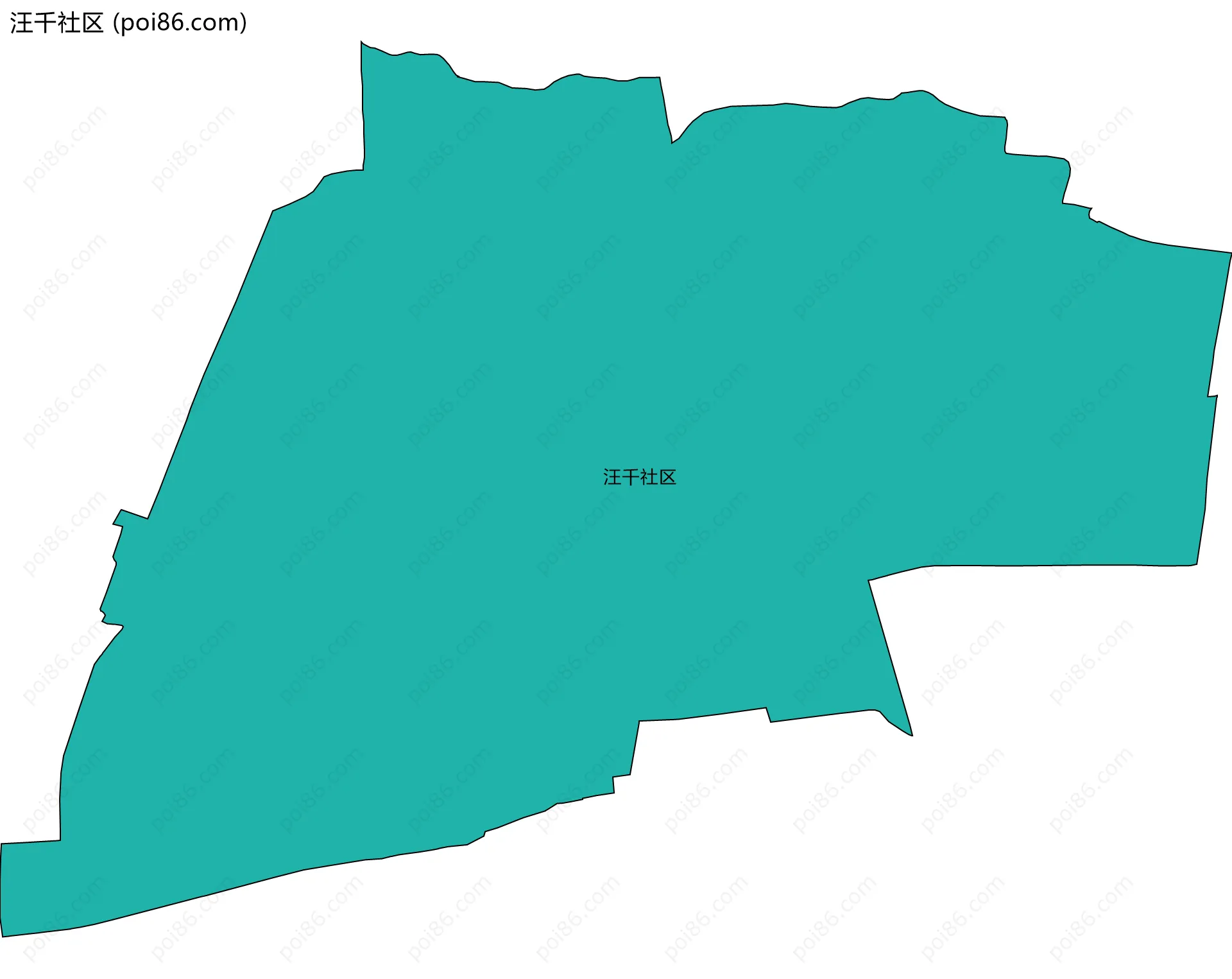 汪千社区边界地图