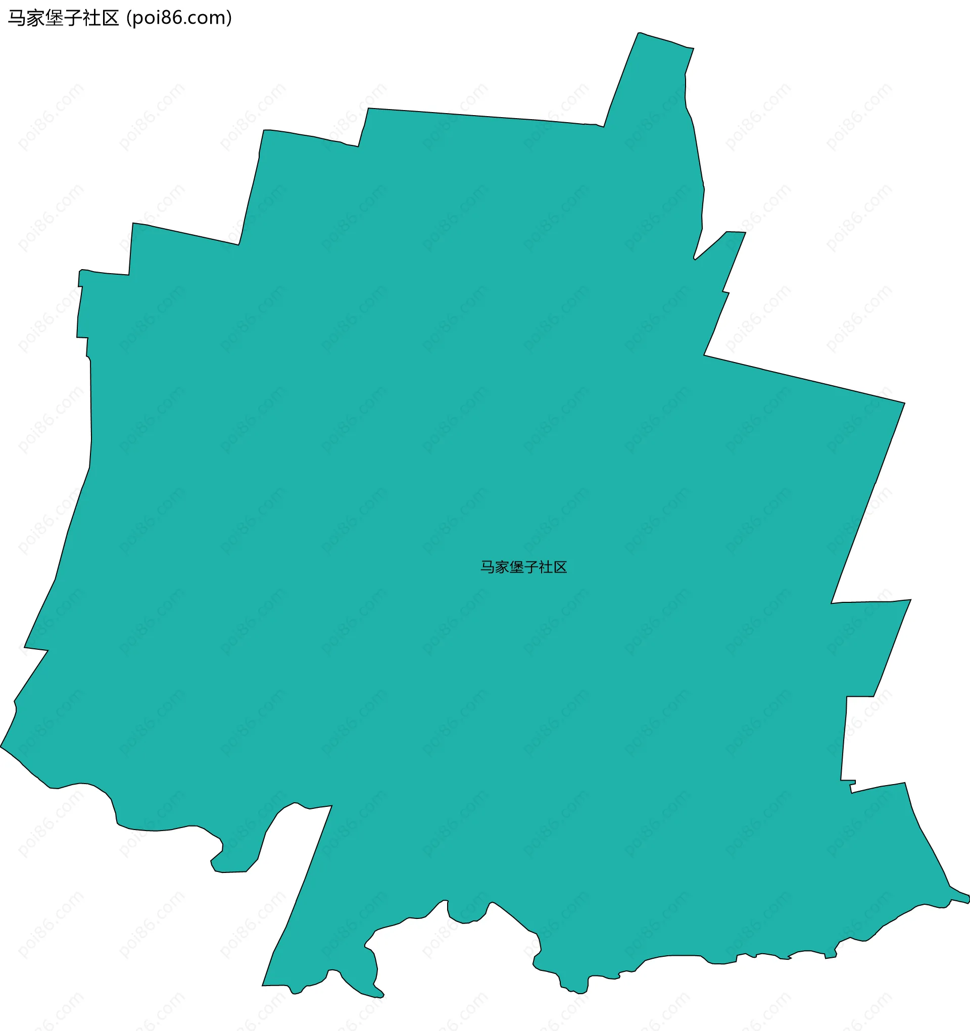 马家堡子社区边界地图