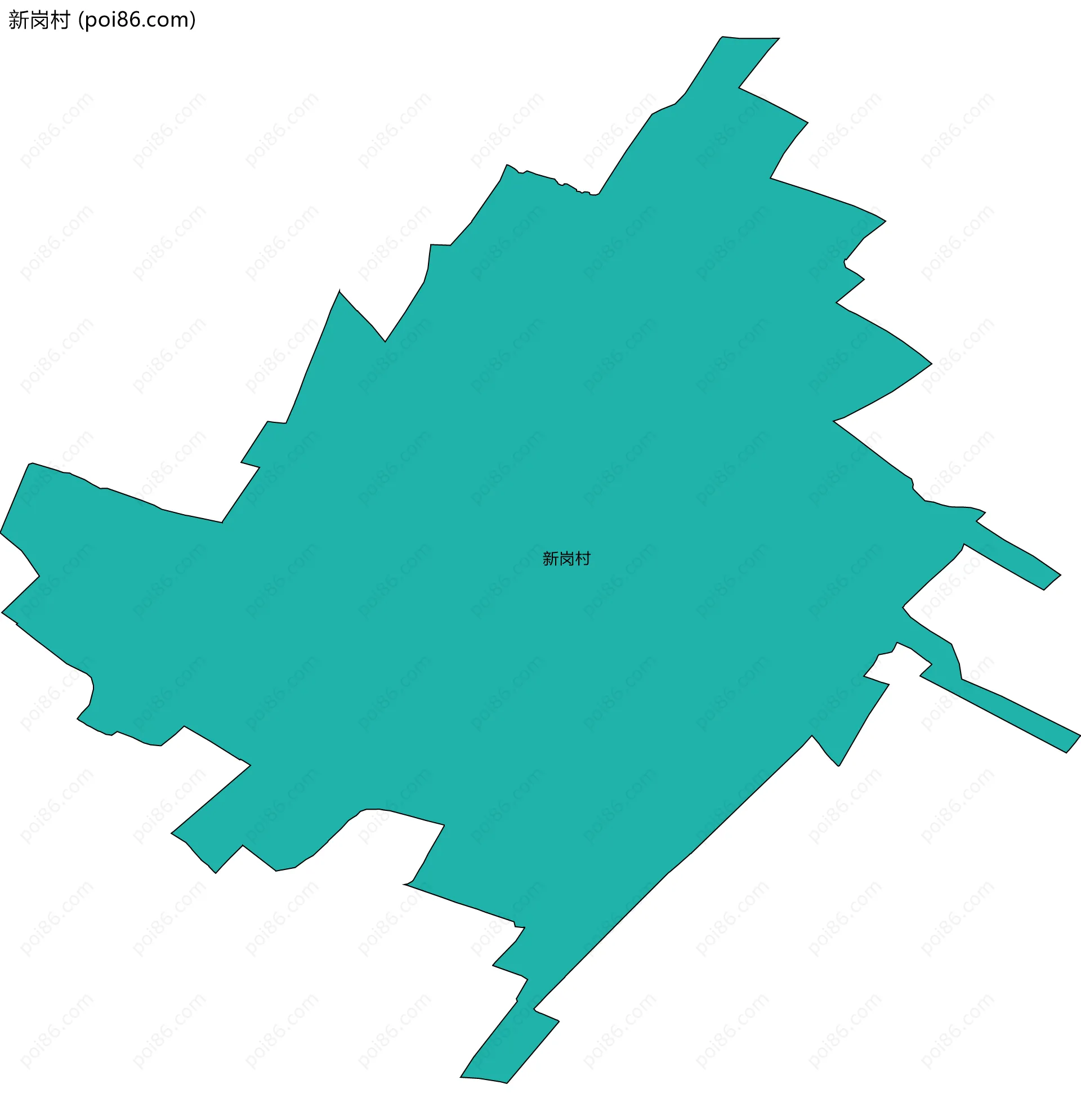 新岗村边界地图