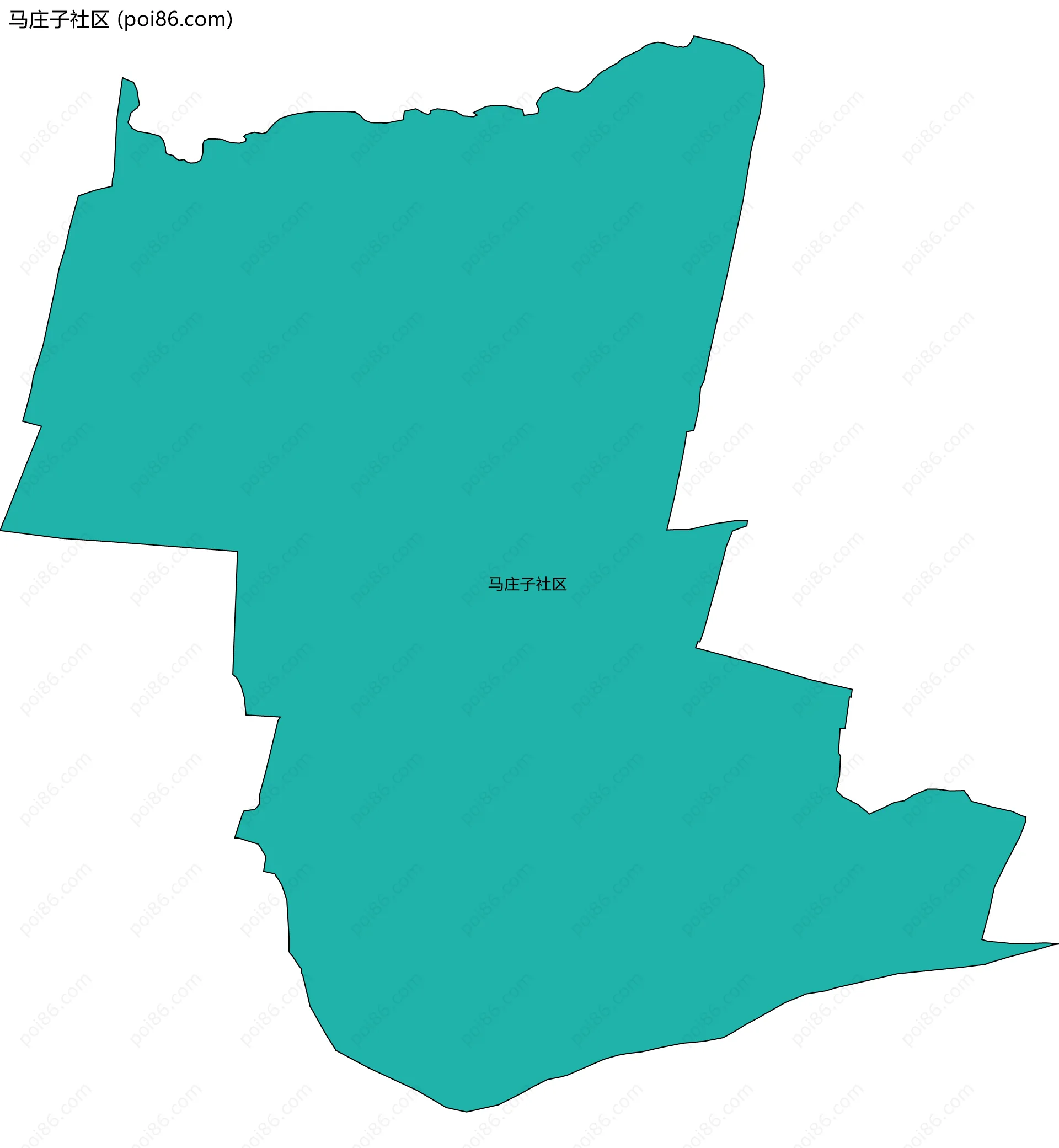 马庄子社区边界地图