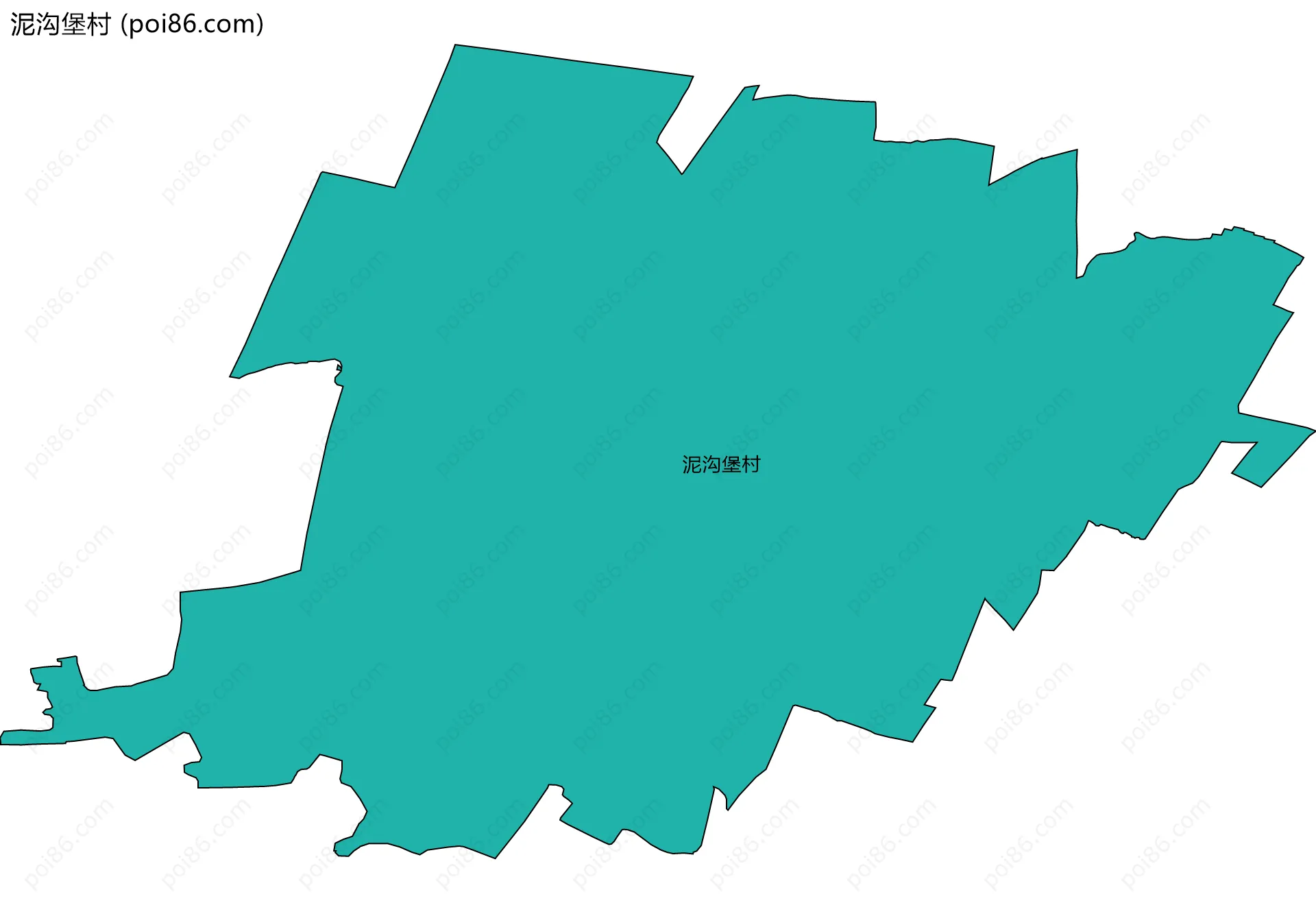 泥沟堡村边界地图