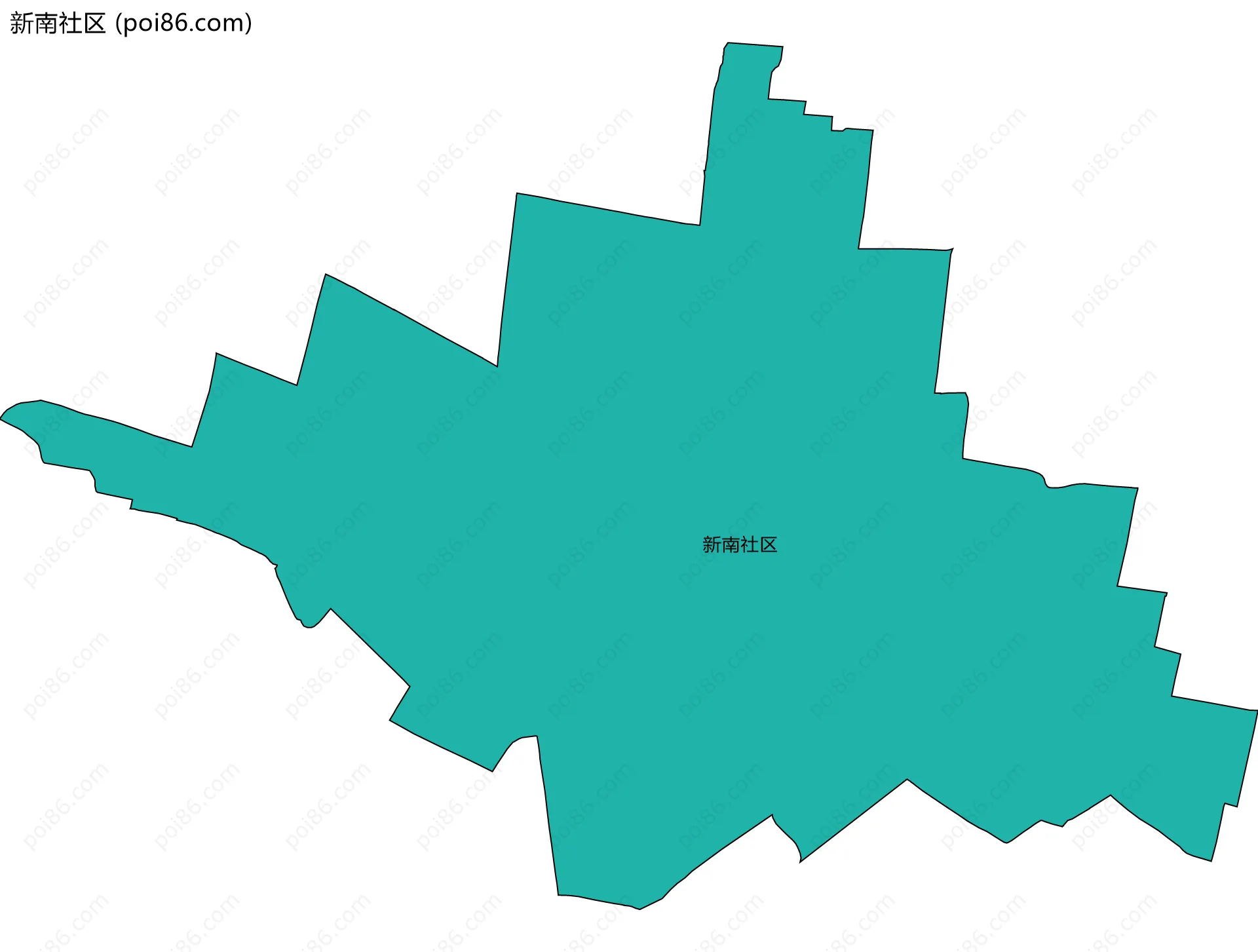 新南社区边界地图