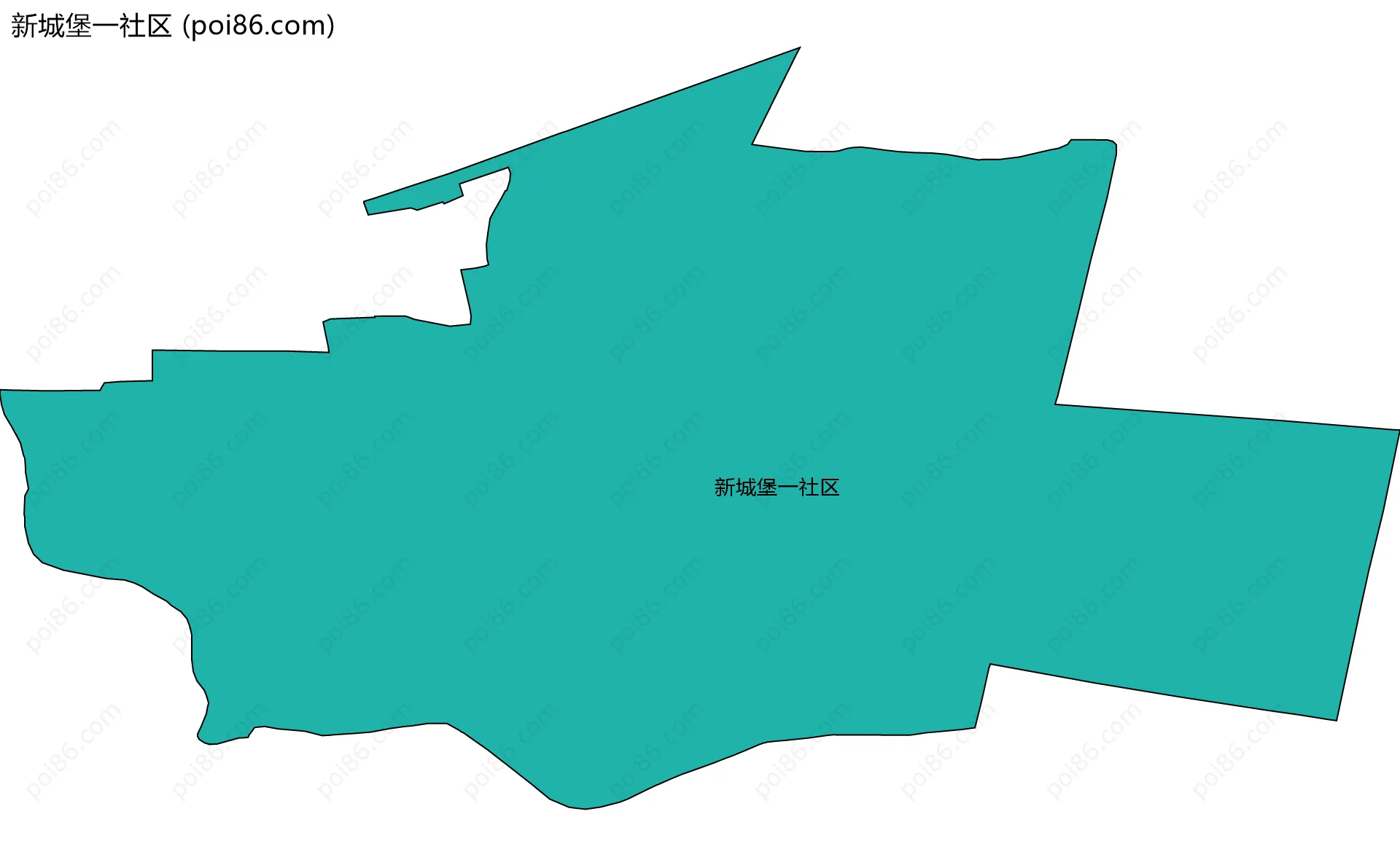 新城堡一社区边界地图