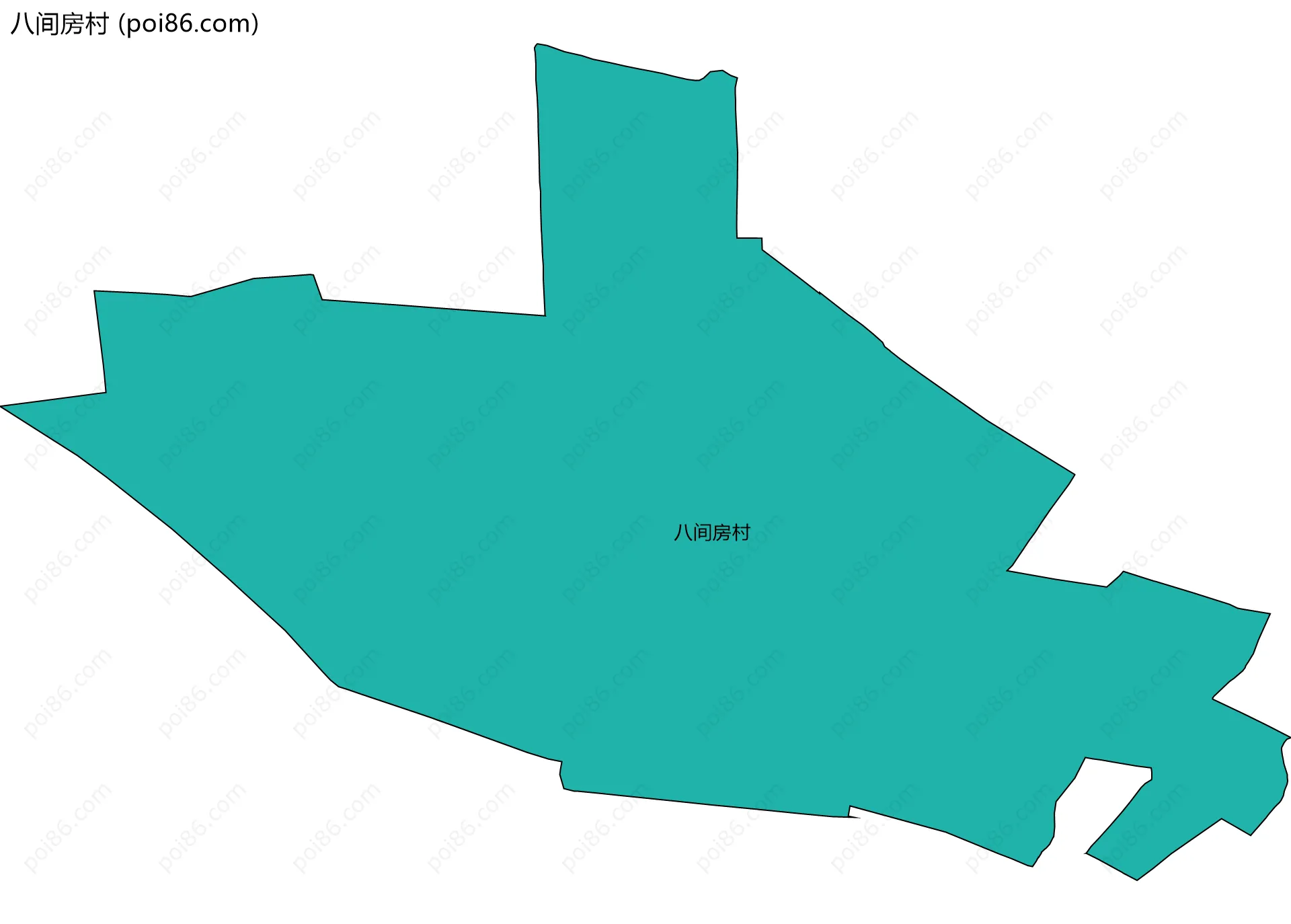 八间房村边界地图