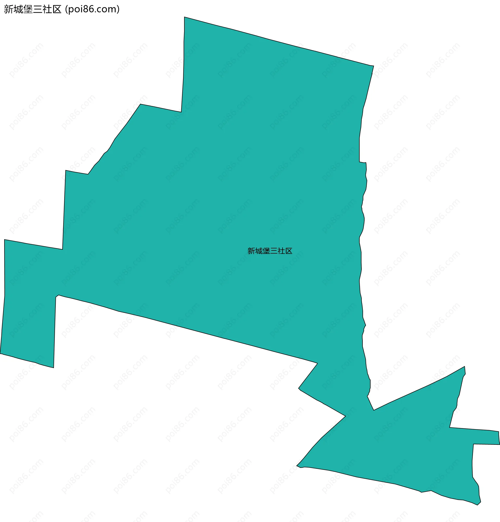 新城堡三社区边界地图
