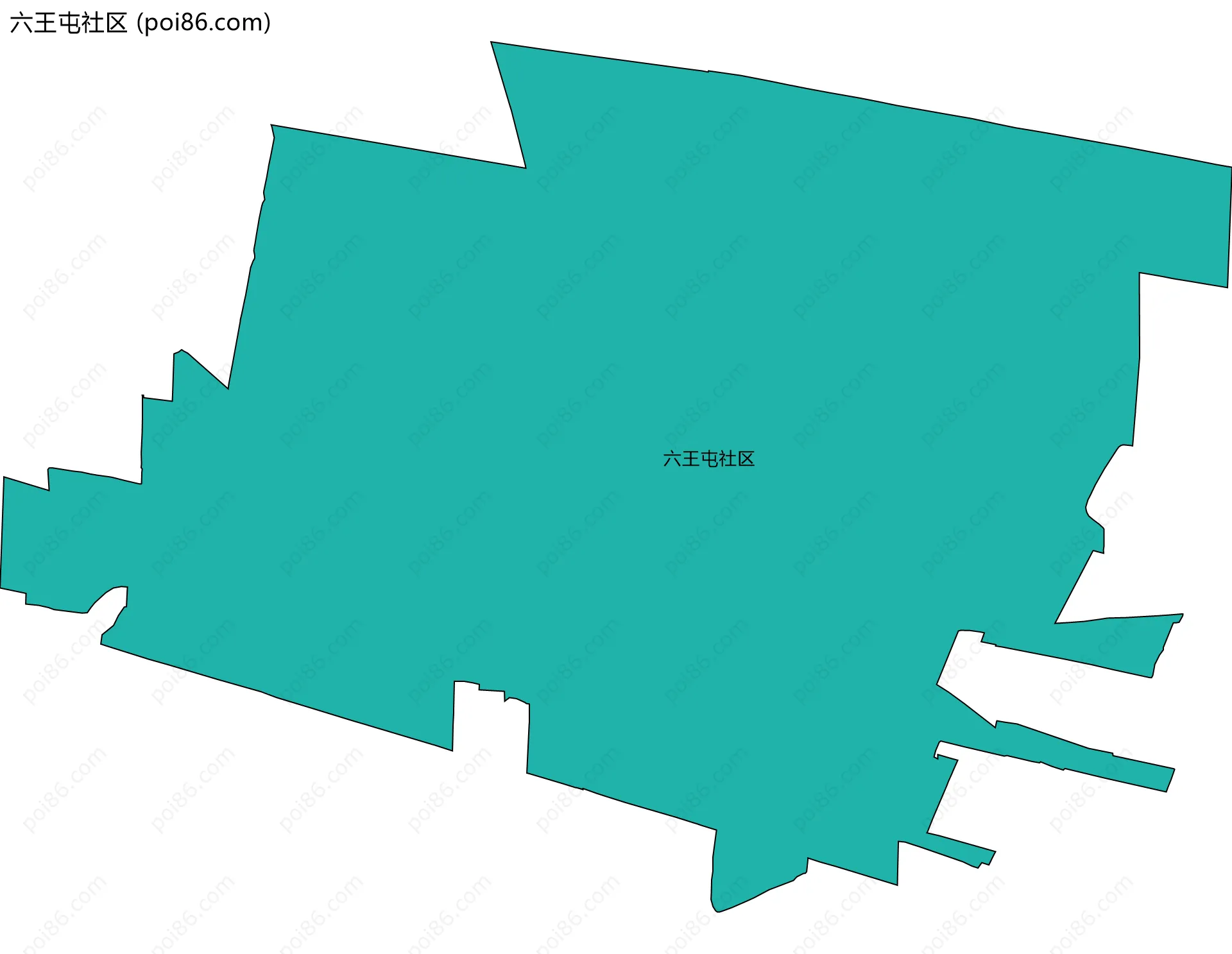 六王屯社区边界地图