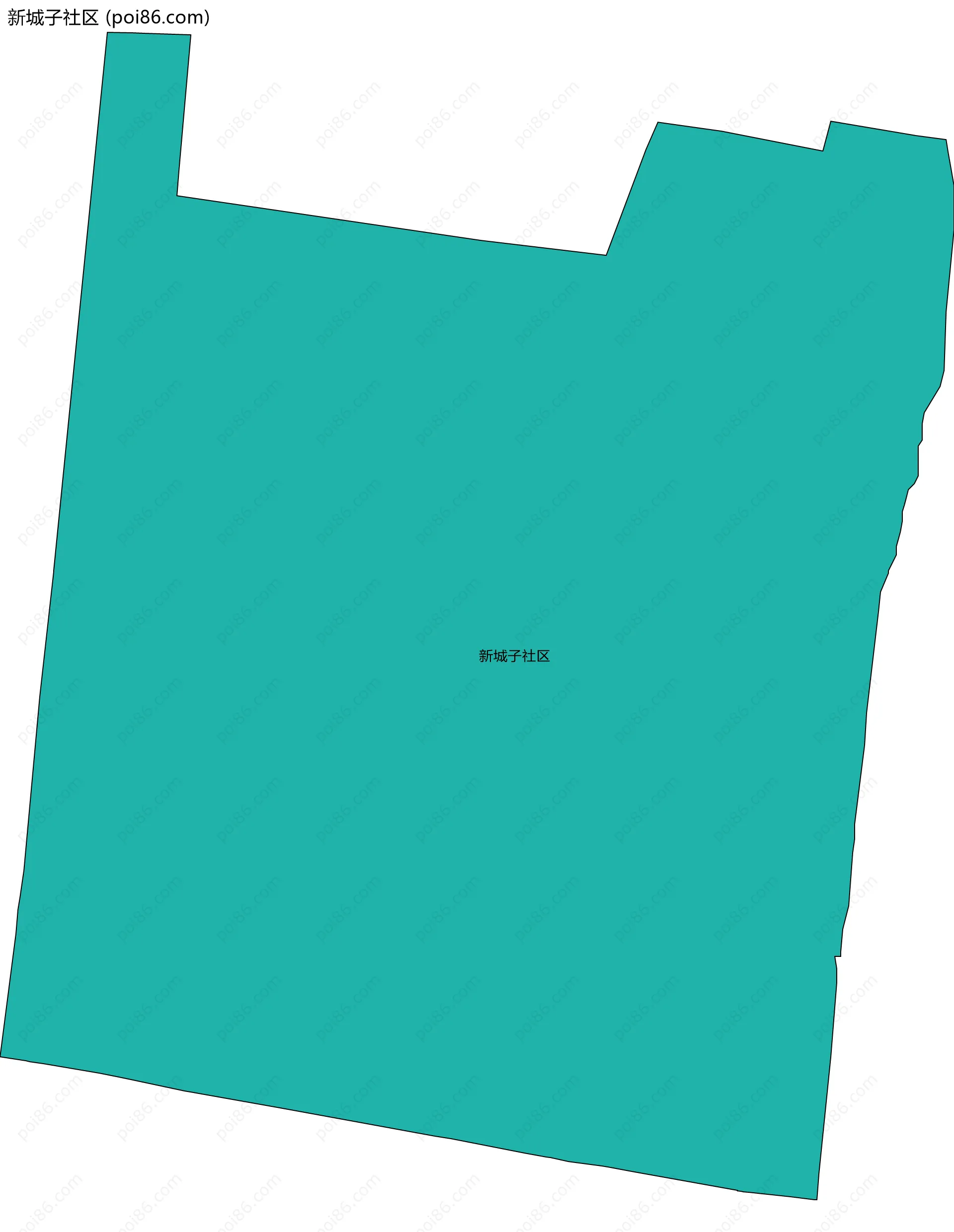 新城子社区边界地图