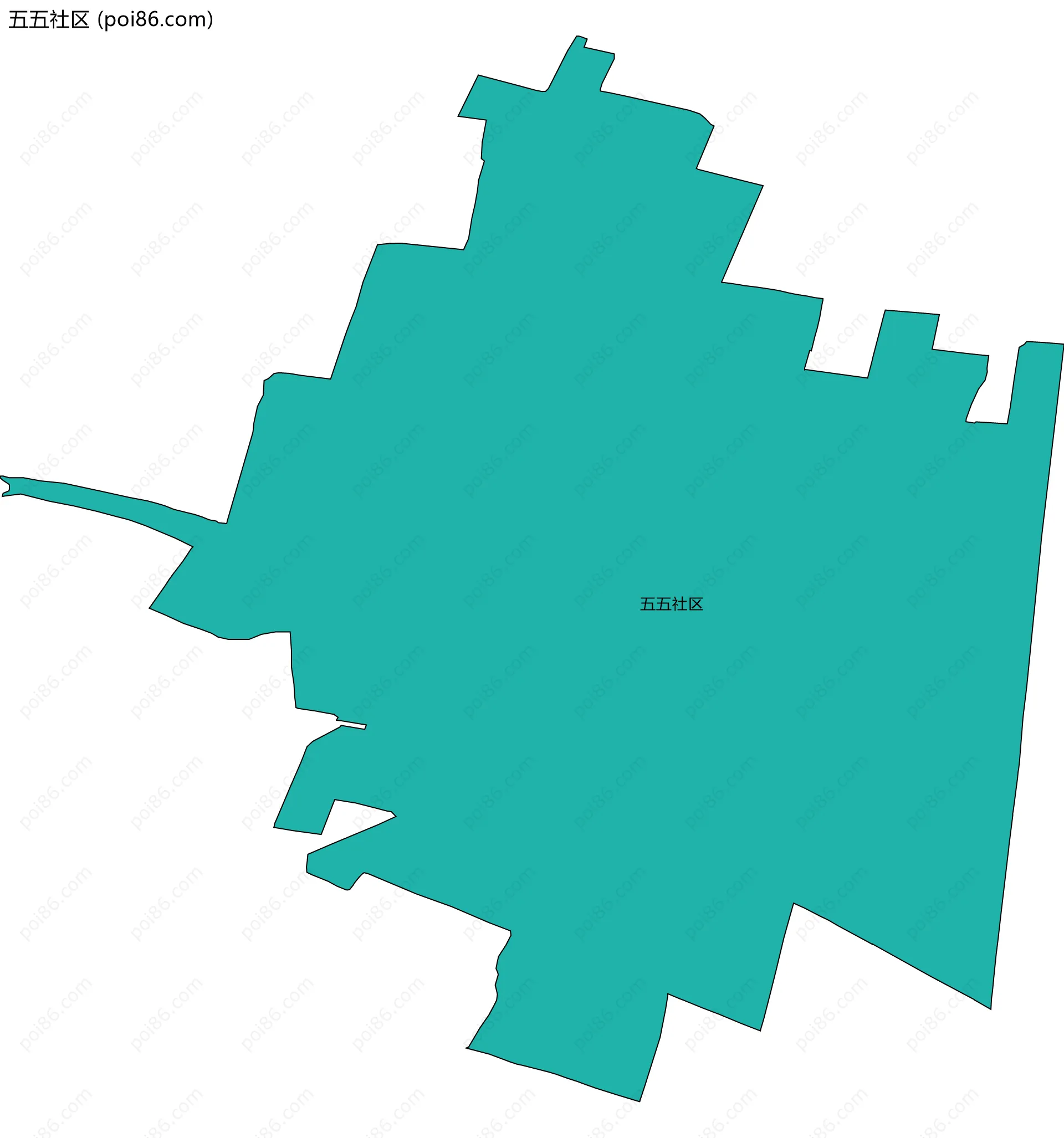 五五社区边界地图