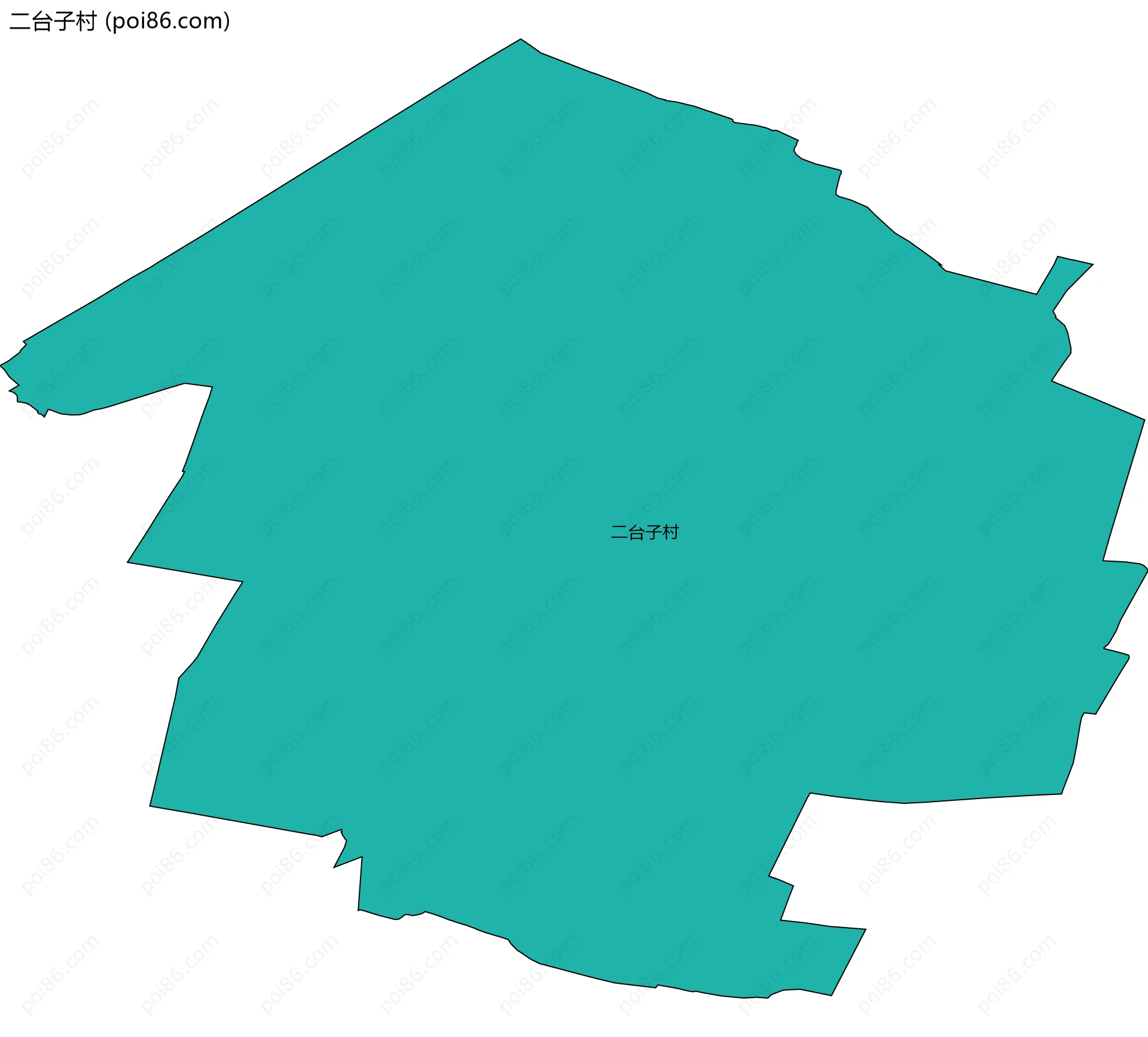 二台子村边界地图