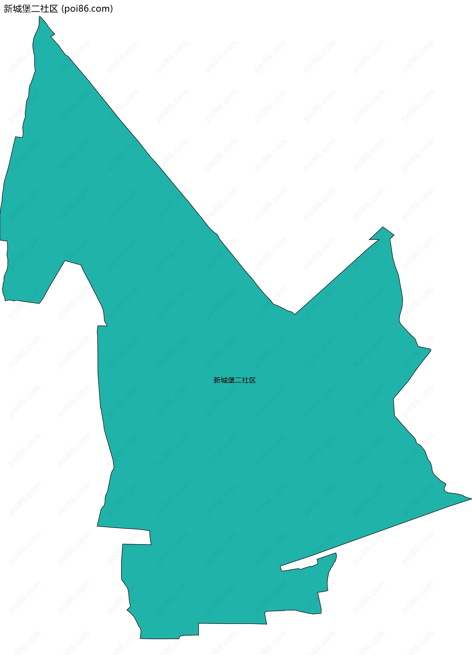 新城堡二社区边界地图