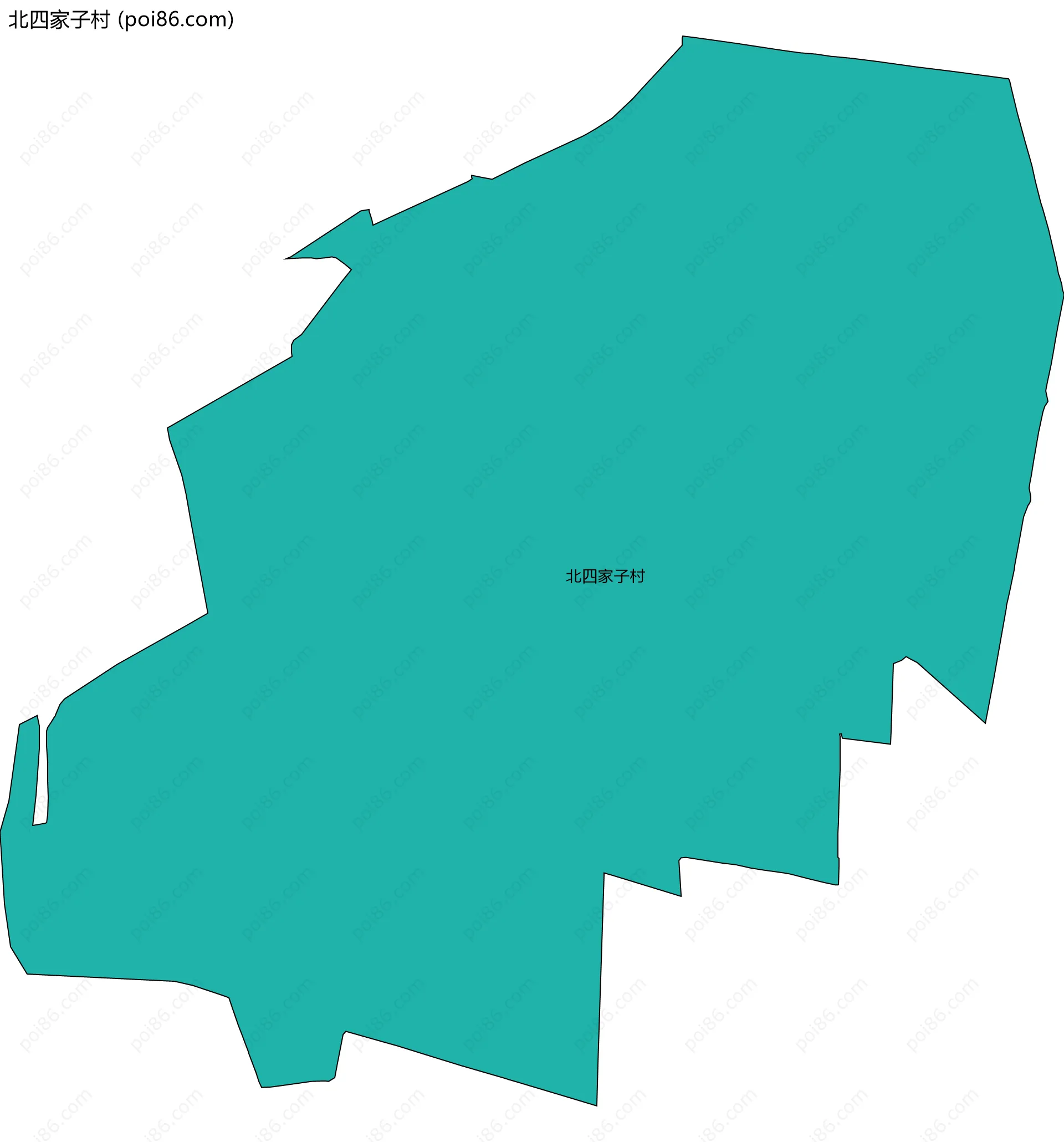 北四家子村边界地图