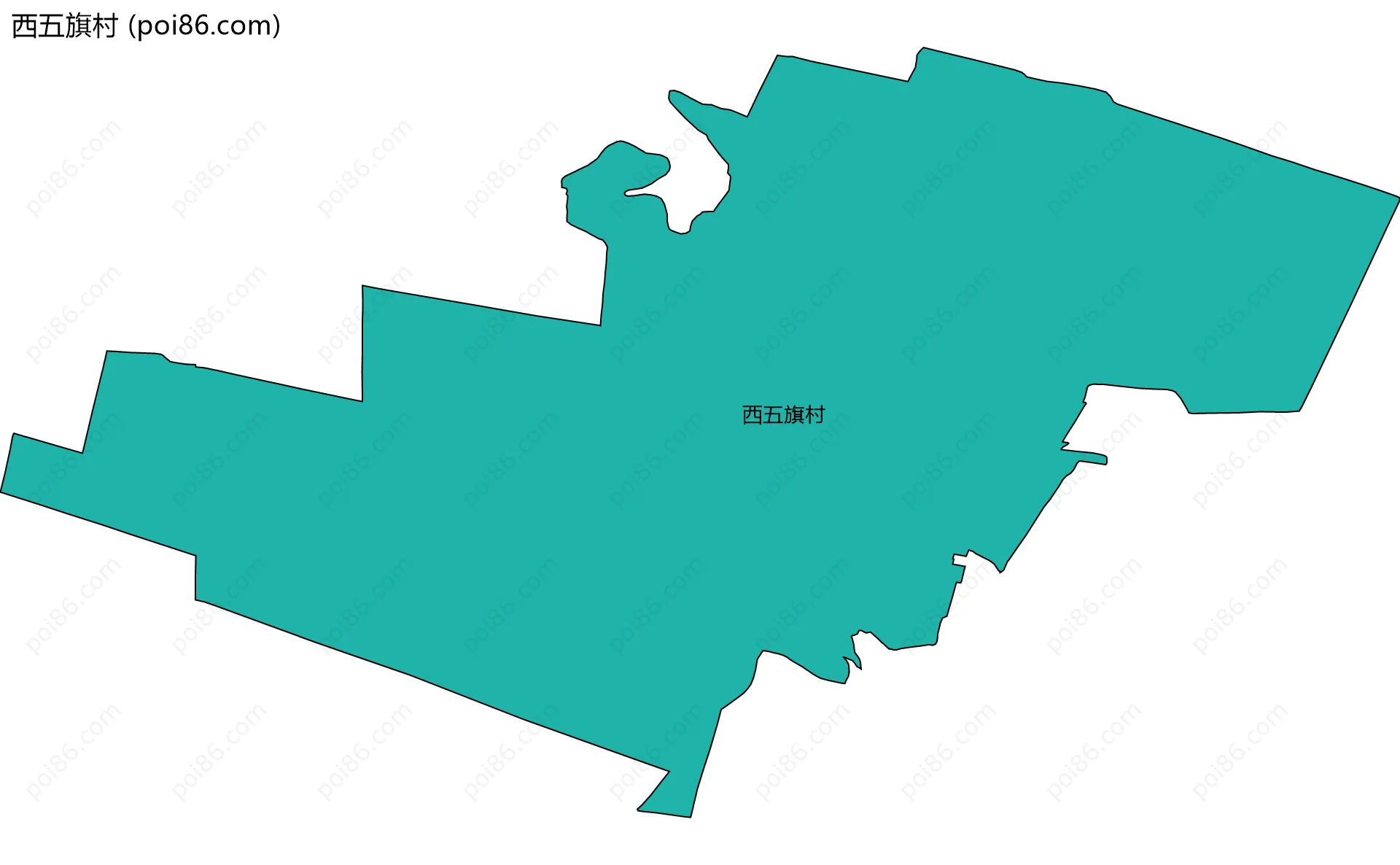 西五旗村边界地图