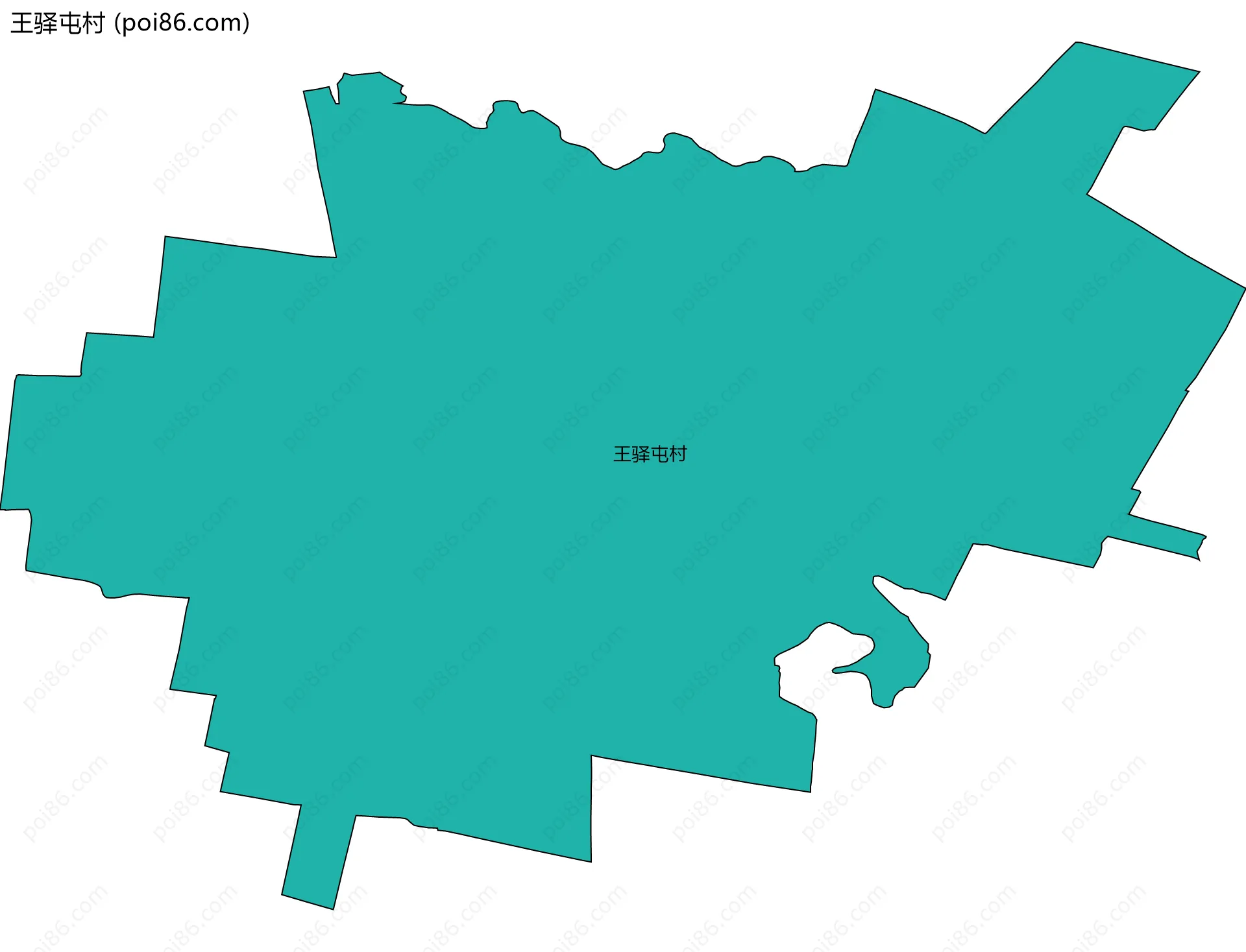王驿屯村边界地图
