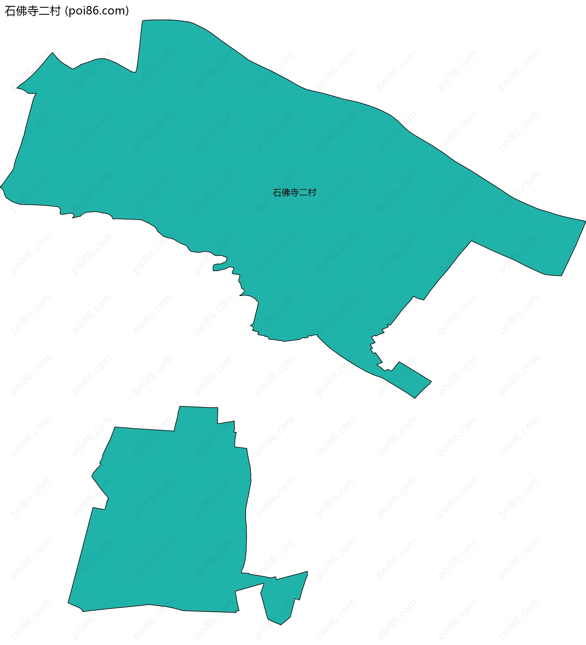 石佛寺二村边界地图