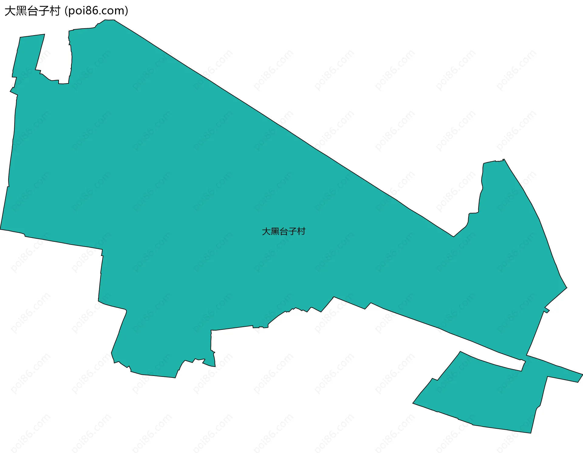 大黑台子村边界地图