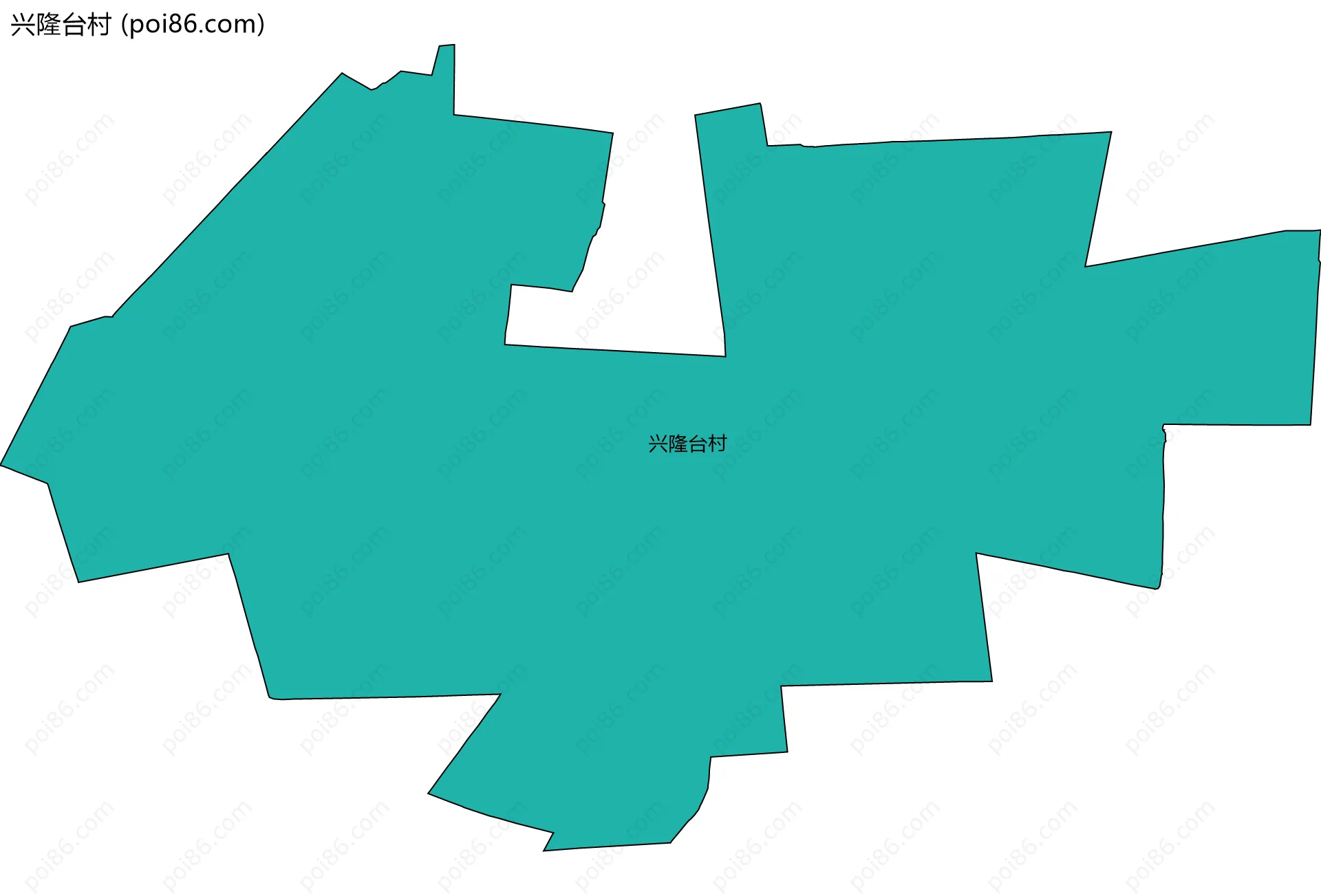 兴隆台村边界地图