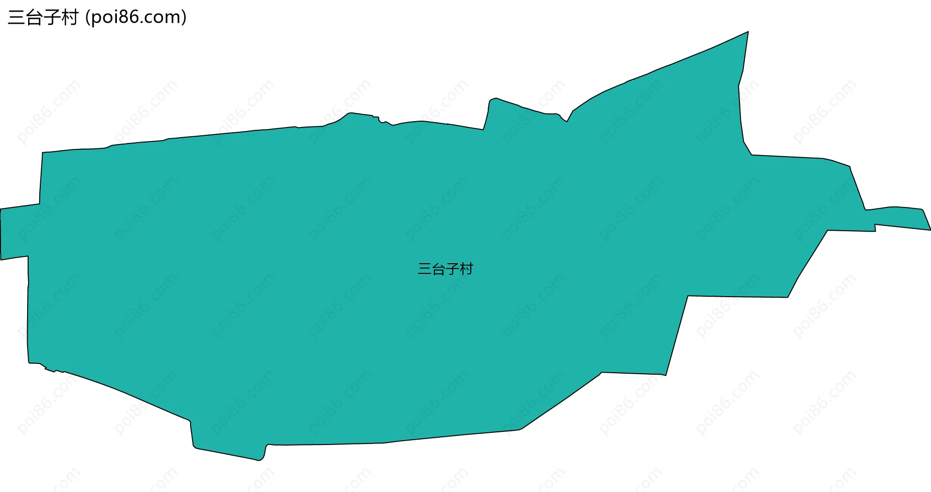 三台子村边界地图