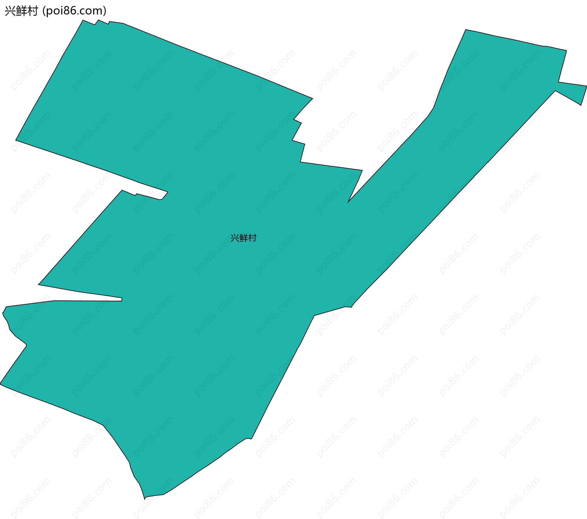 兴鲜村边界地图