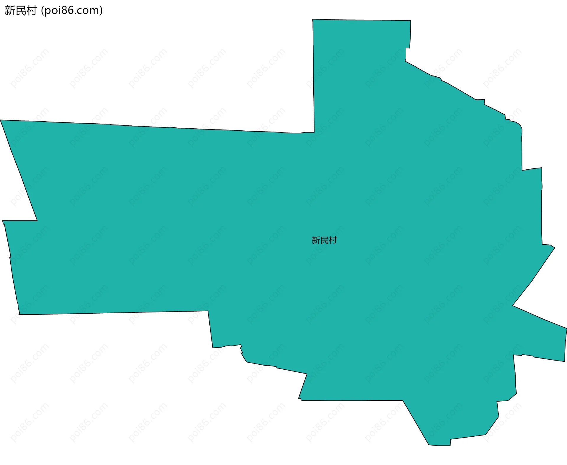 新民村边界地图