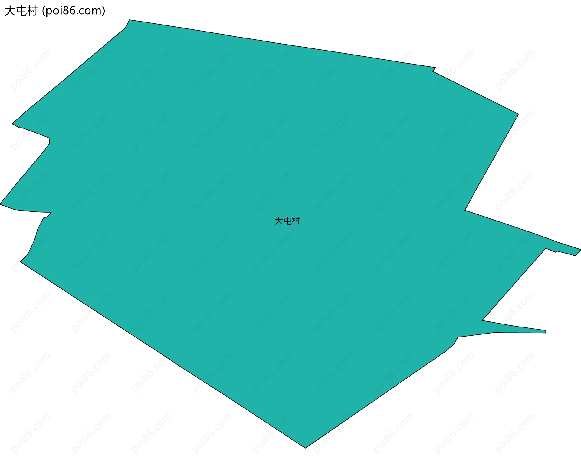 大屯村边界地图
