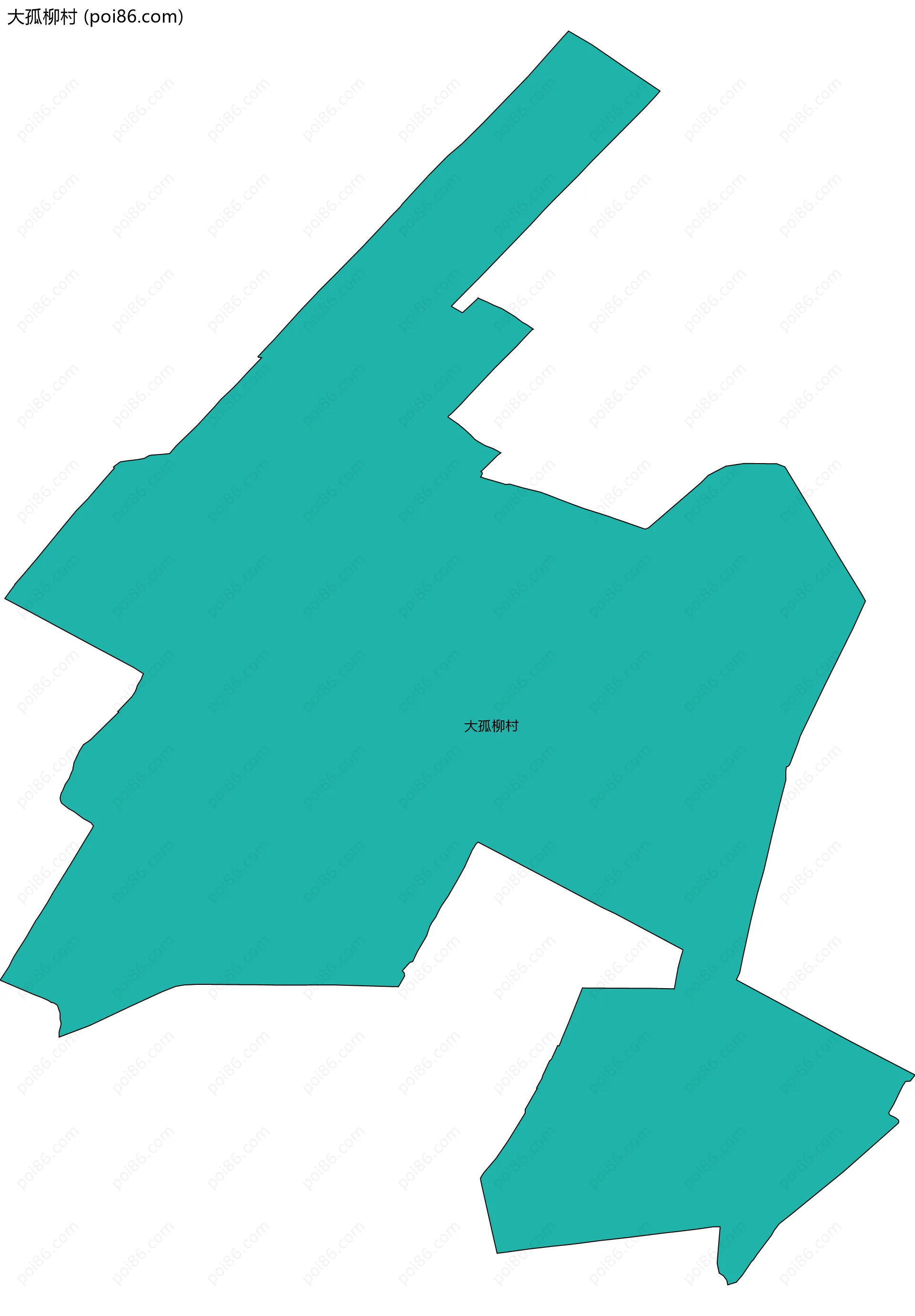 大孤柳村边界地图