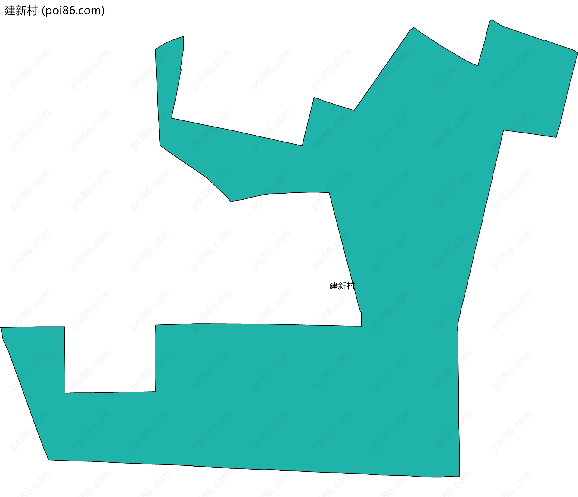 建新村边界地图