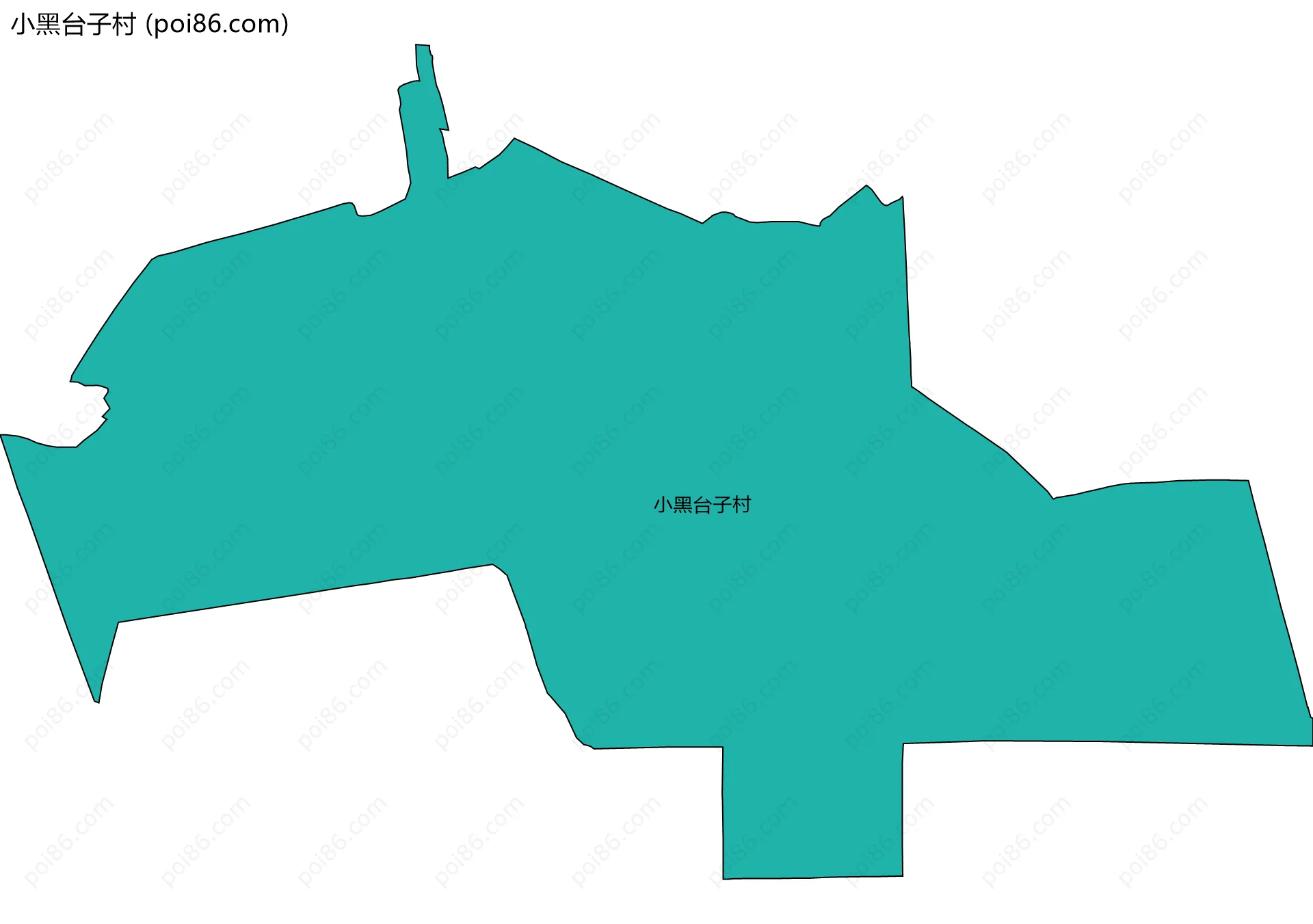 小黑台子村边界地图
