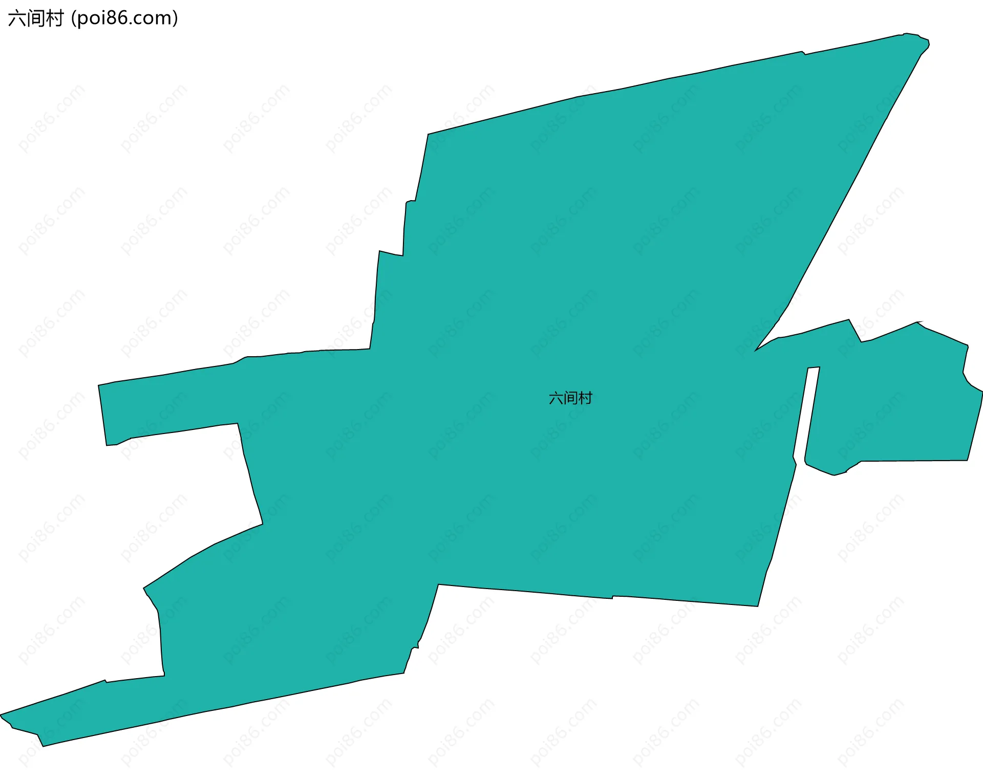 六间村边界地图