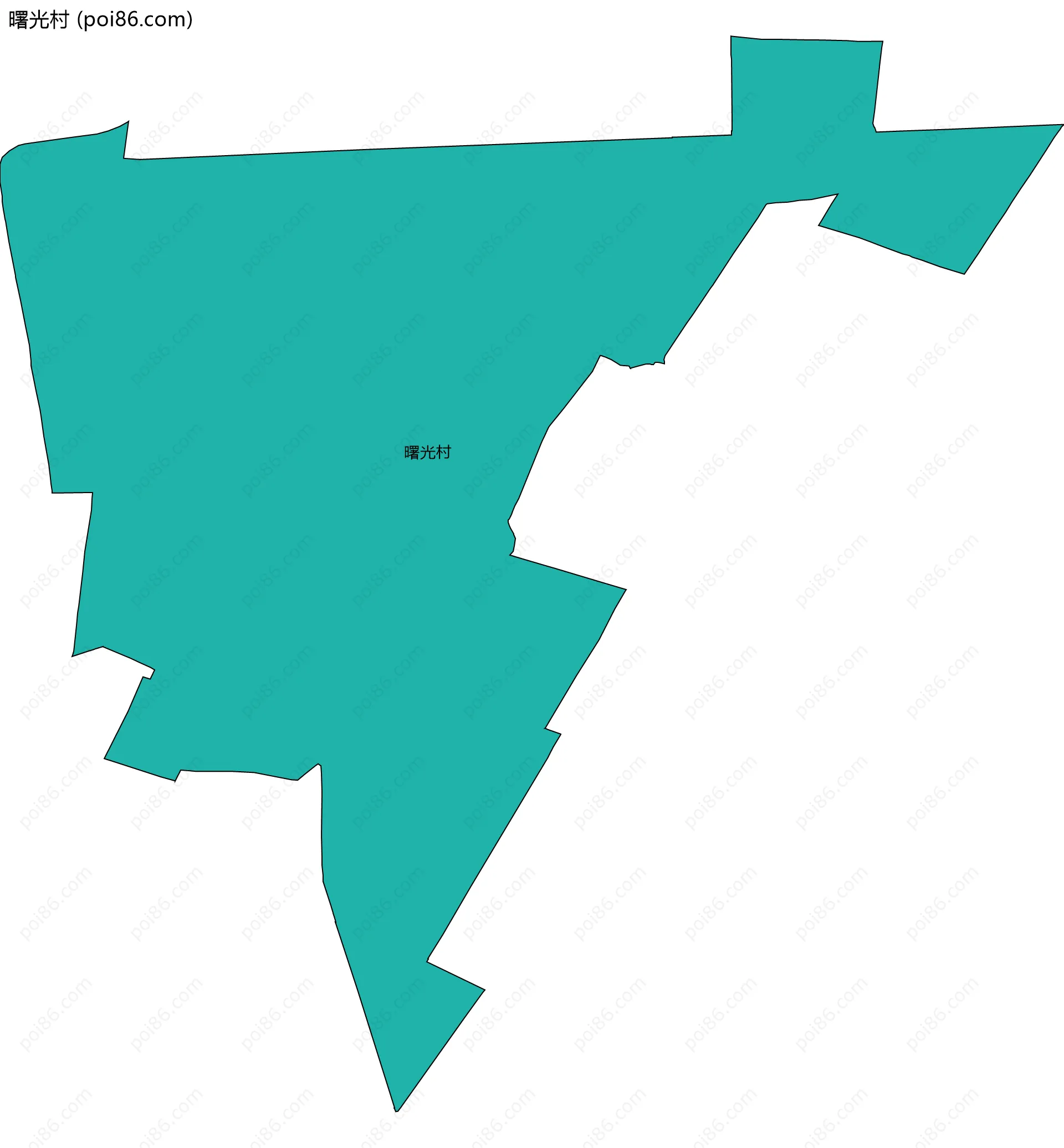 曙光村边界地图