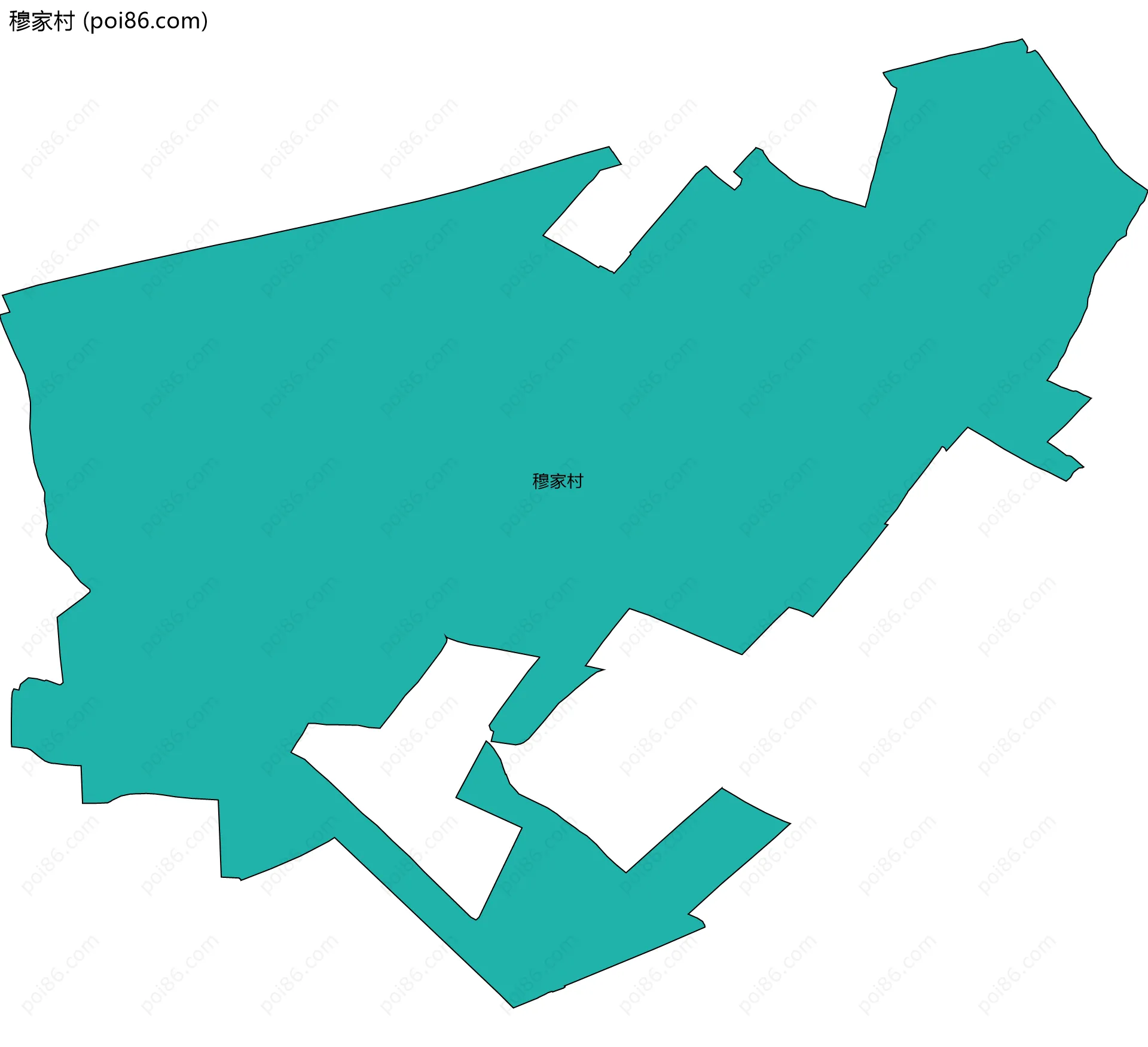 穆家村边界地图