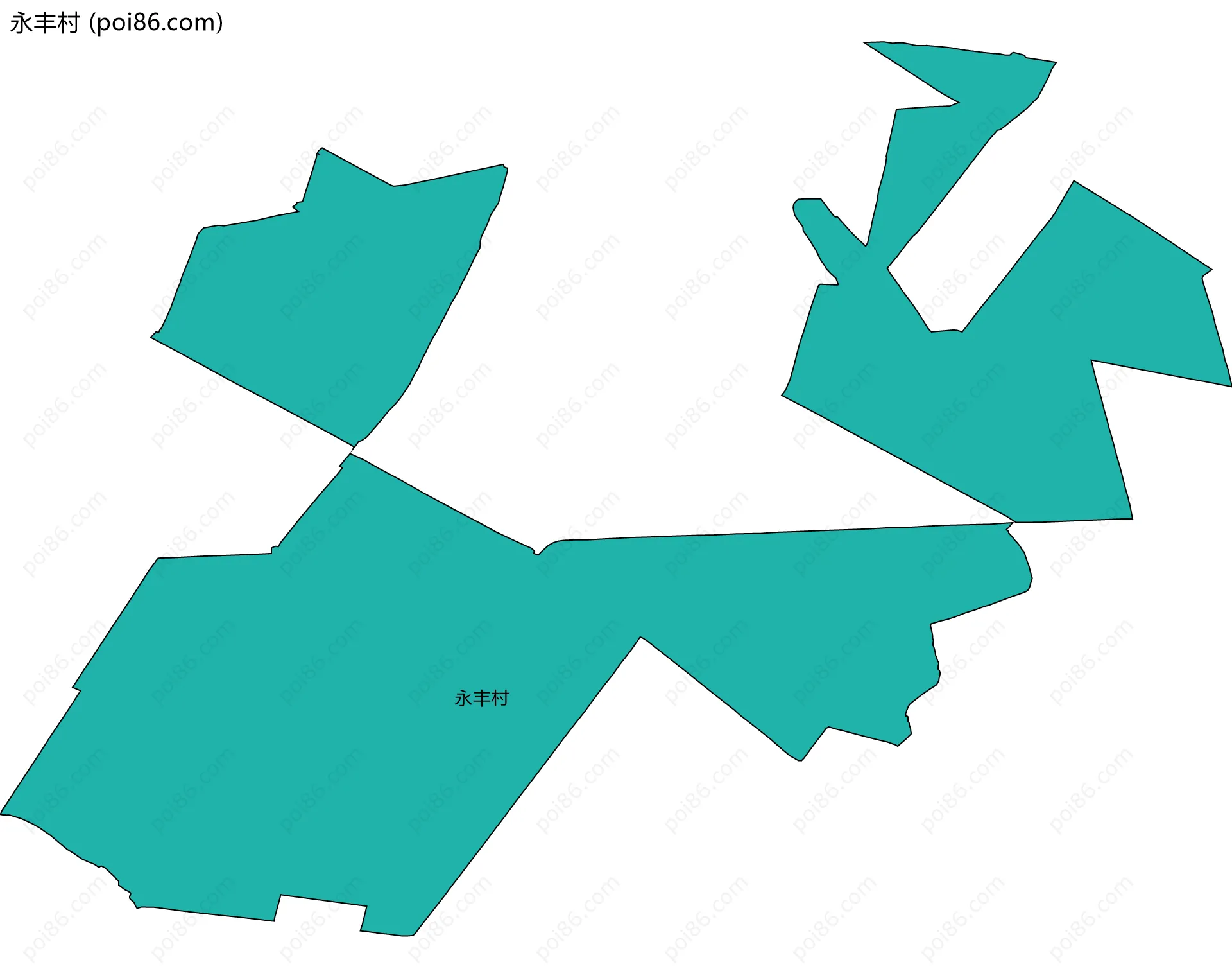 永丰村边界地图
