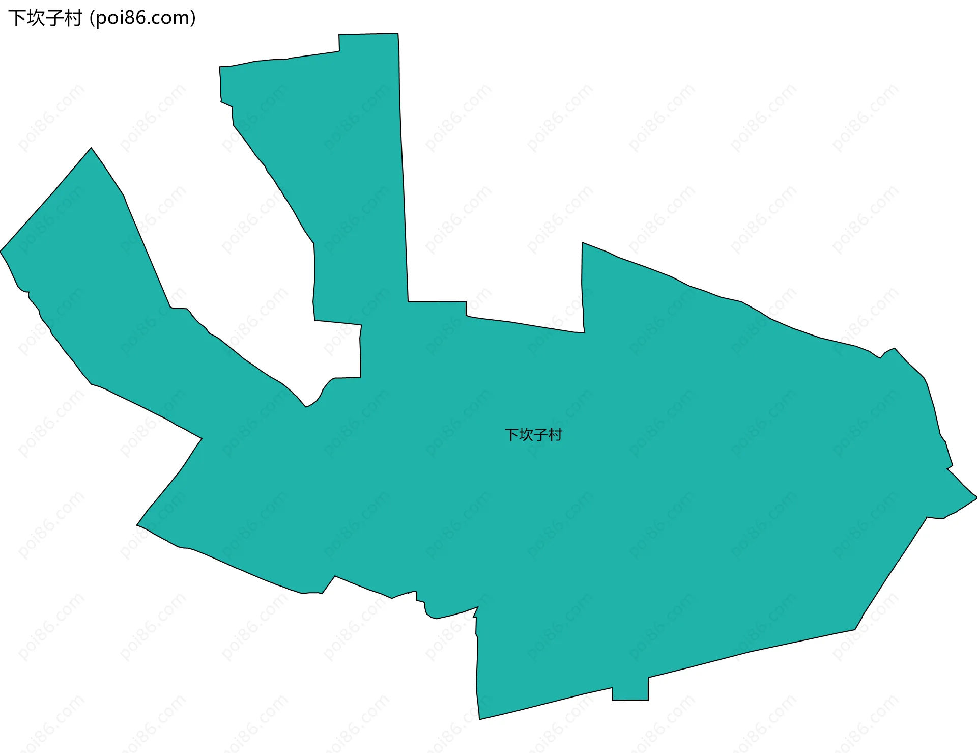 下坎子村边界地图