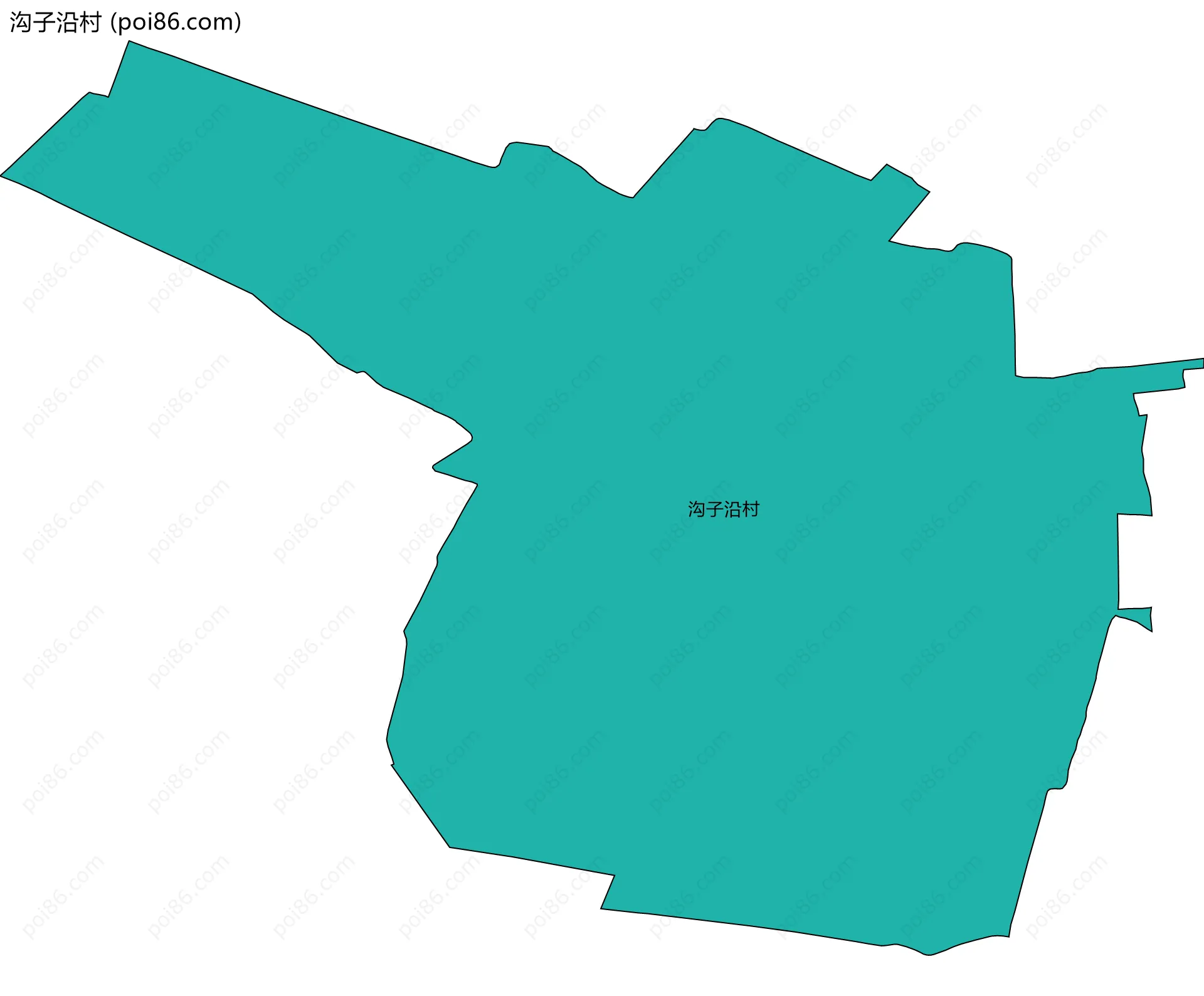 沟子沿村边界地图