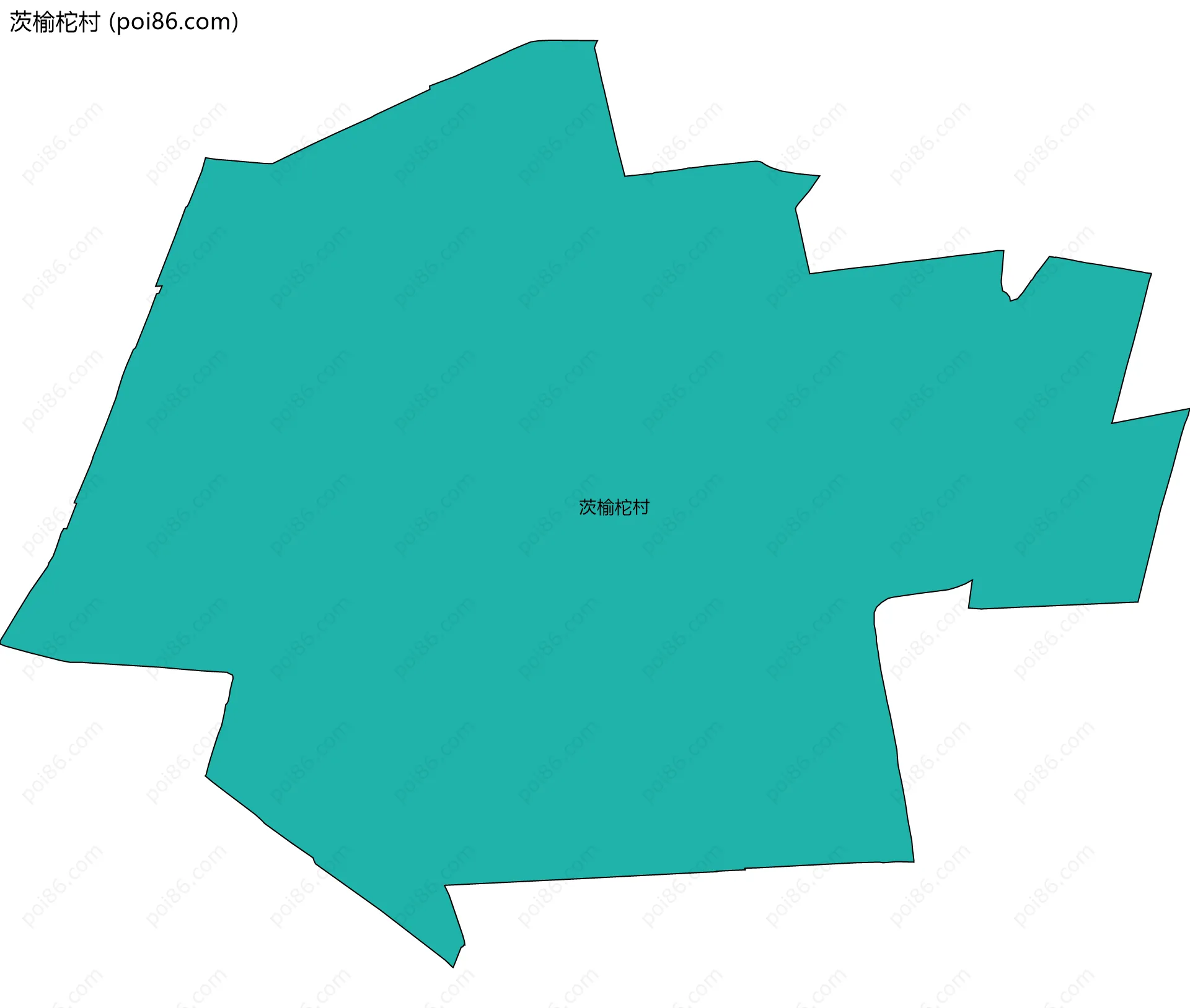 茨榆柁村边界地图