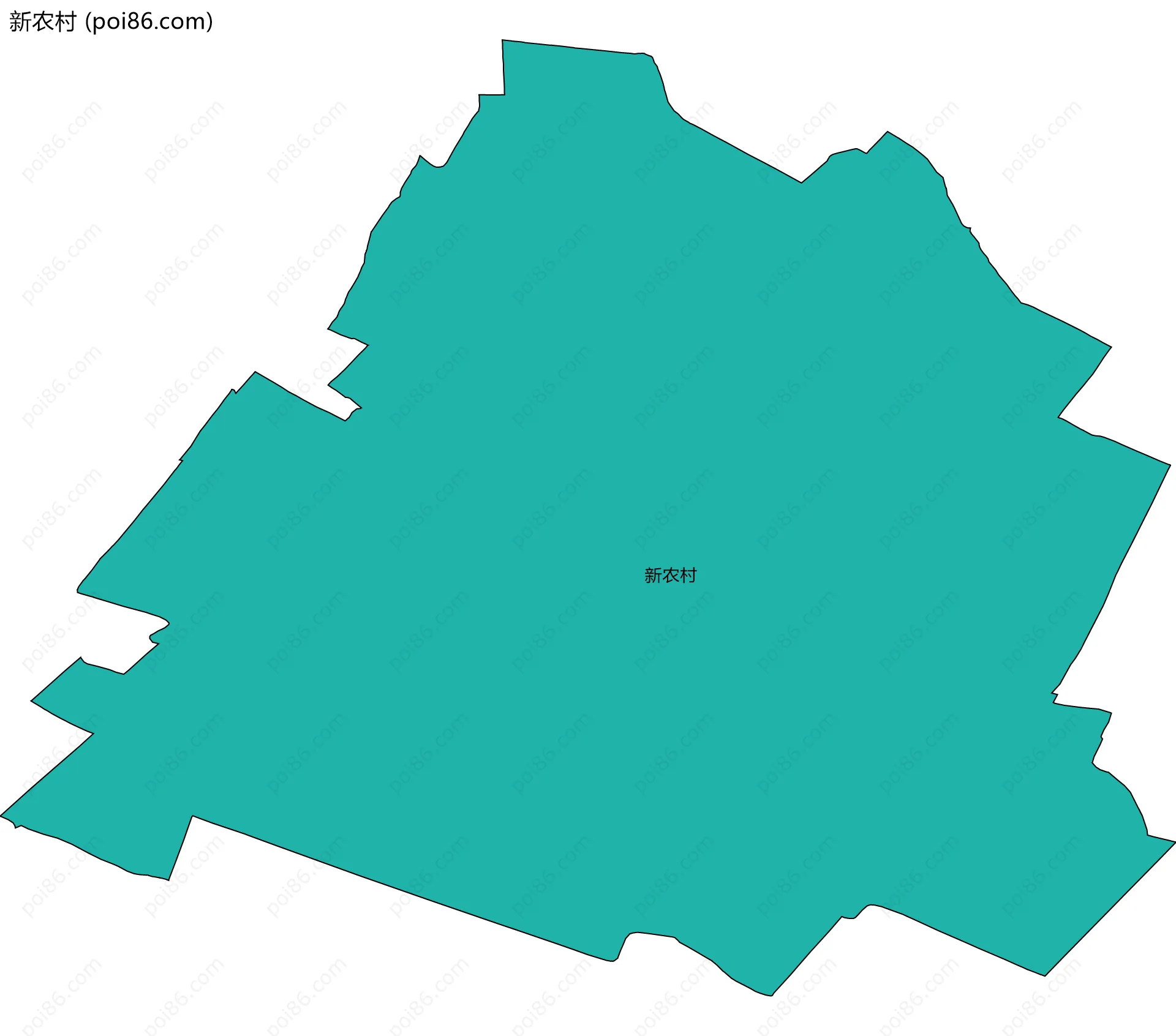 新农村边界地图