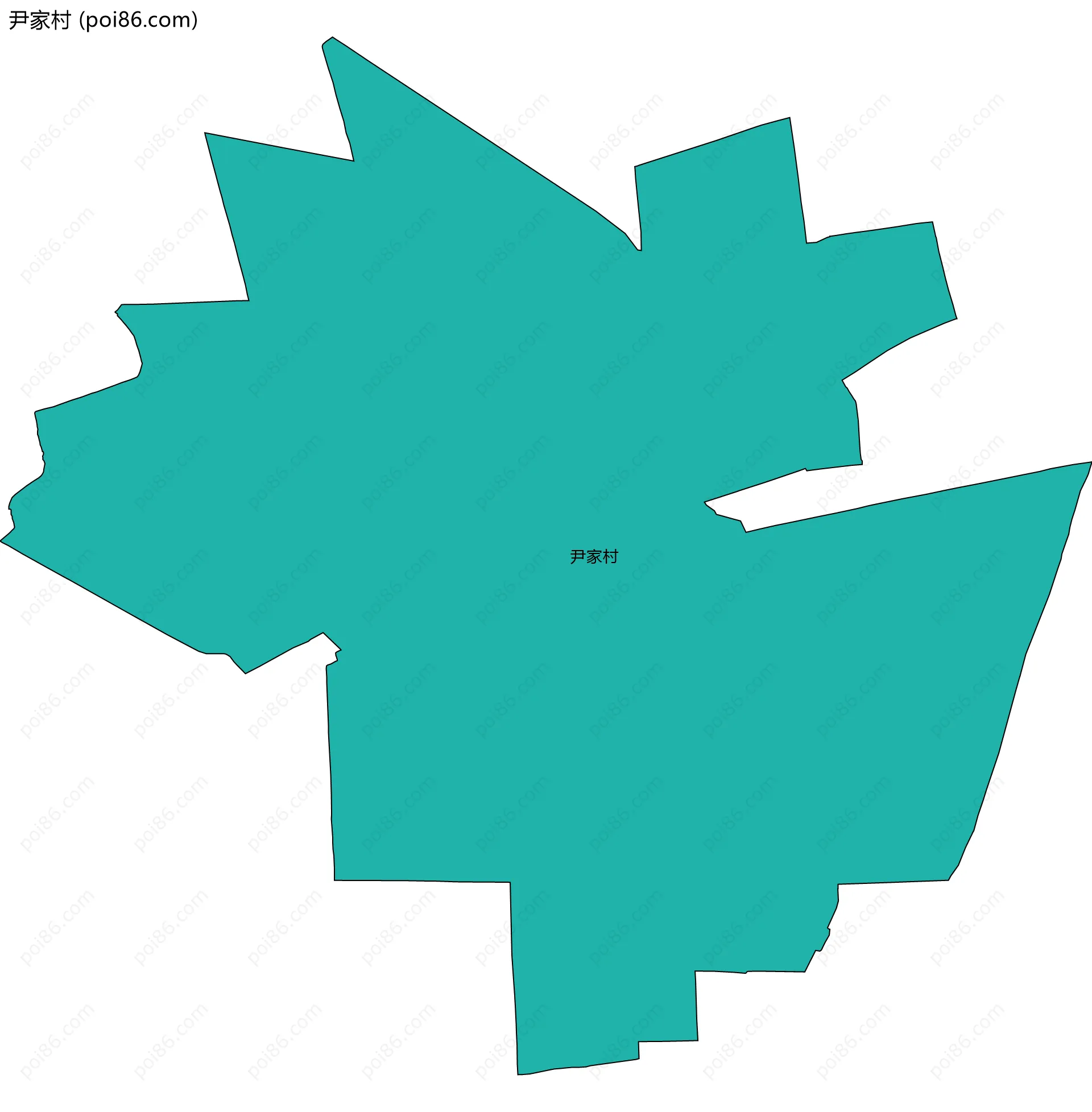 尹家村边界地图