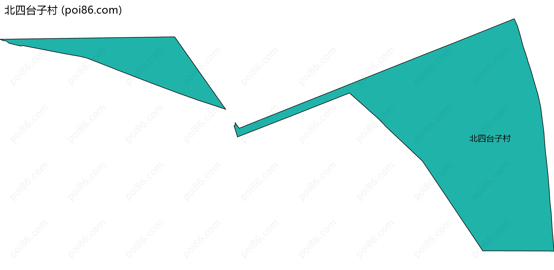 北四台子村边界地图