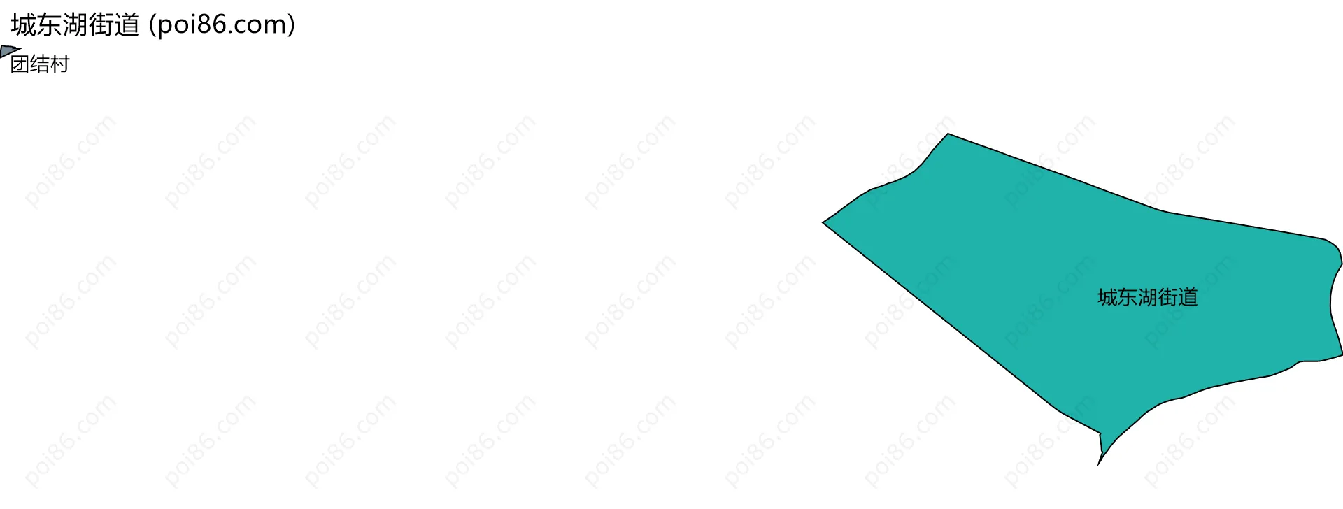 城东湖街道边界地图(五级行政区划)