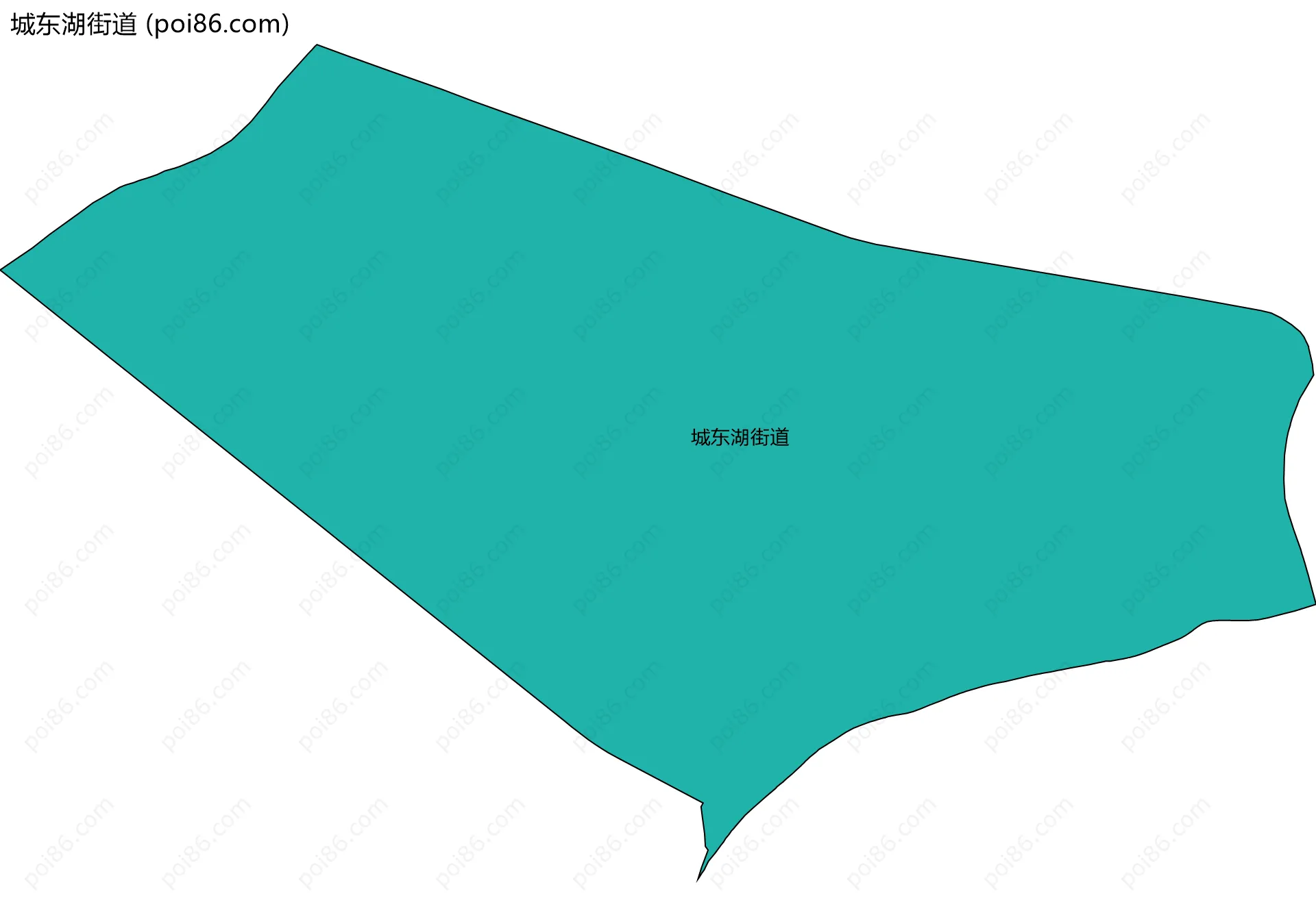 城东湖街道边界地图