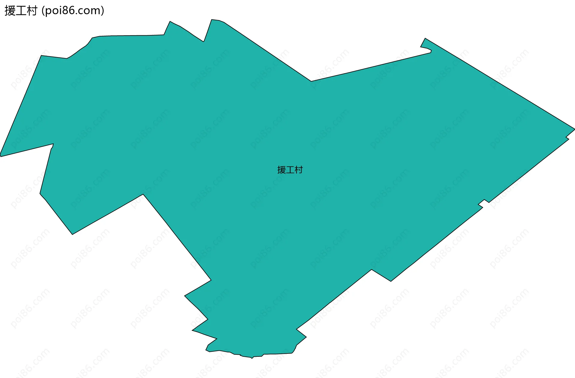 援工村边界地图